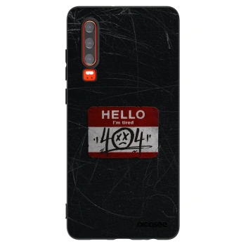 Picasee silikonski črni ovitek za Huawei P30 - HELLO 404