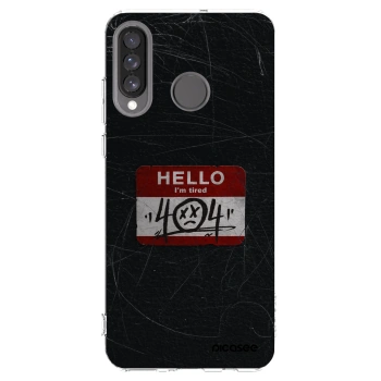 Picasee silikonski prozorni ovitek za Huawei P30 Lite - HELLO 404
