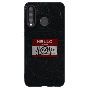 Picasee silikonski črni ovitek za Huawei P30 Lite - HELLO 404