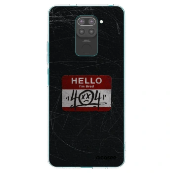 Picasee silikonski črni ovitek za Xiaomi Redmi Note 9 - HELLO 404