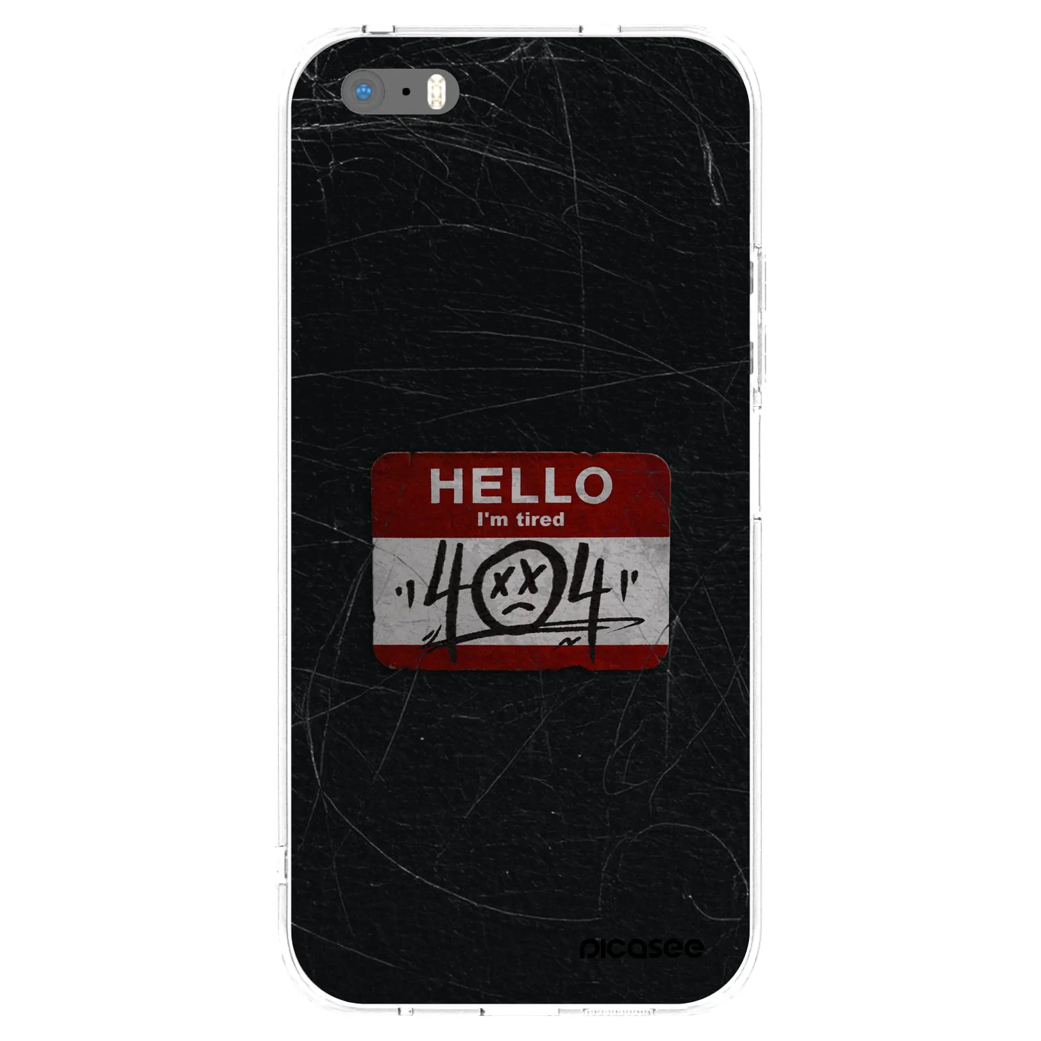 Picasee silikonski prozorni ovitek za Apple iPhone 5/5S/SE - HELLO 404