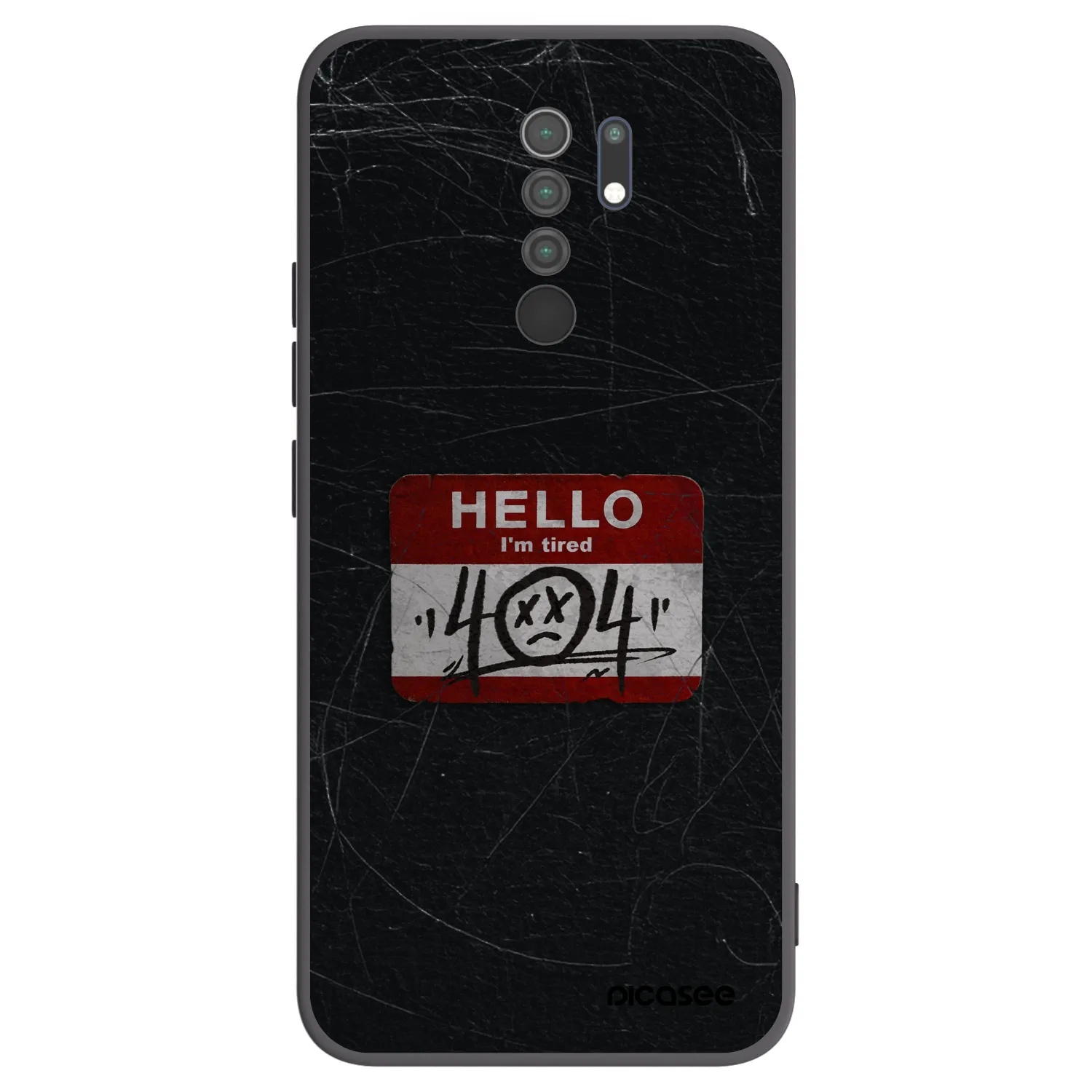 Picasee silikonski črni ovitek za Xiaomi Redmi 9 - HELLO 404
