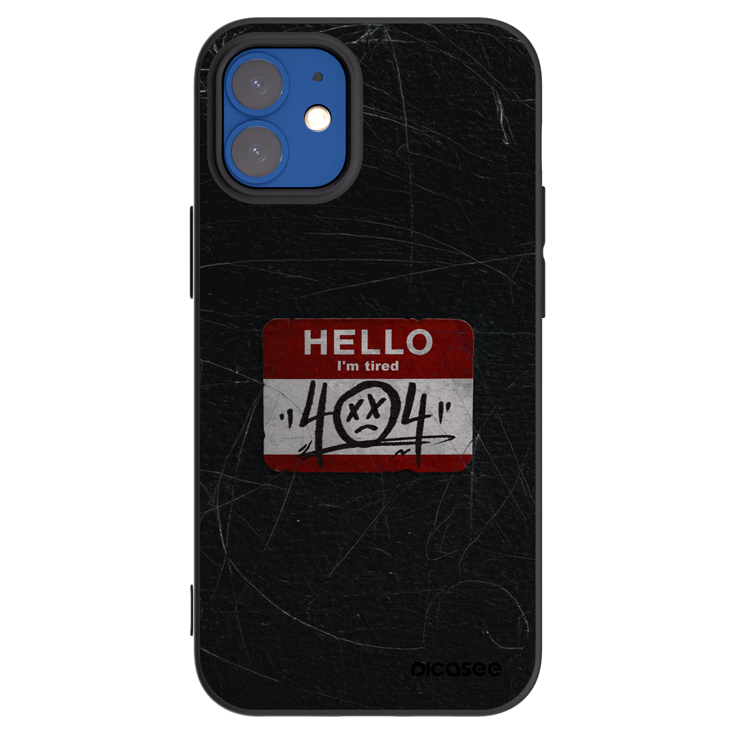 Picasee silikonski črni ovitek za Apple iPhone 12 mini - HELLO 404