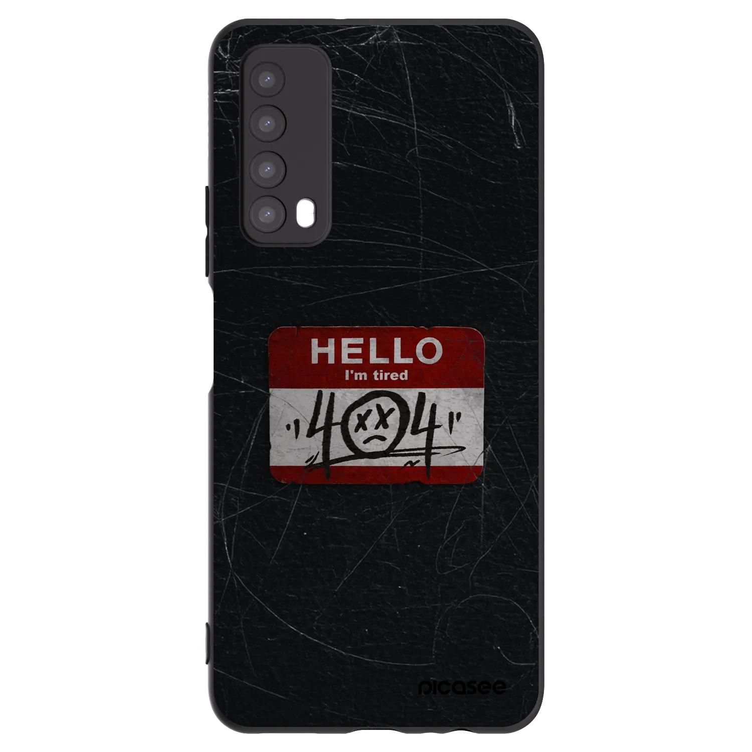 Picasee silikonski črni ovitek za Huawei P Smart 2021 - HELLO 404