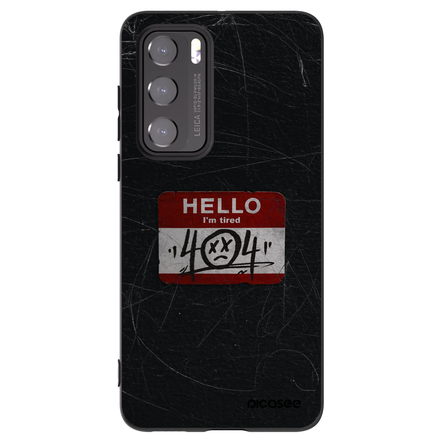 Picasee silikonski črni ovitek za Huawei P40 - HELLO 404
