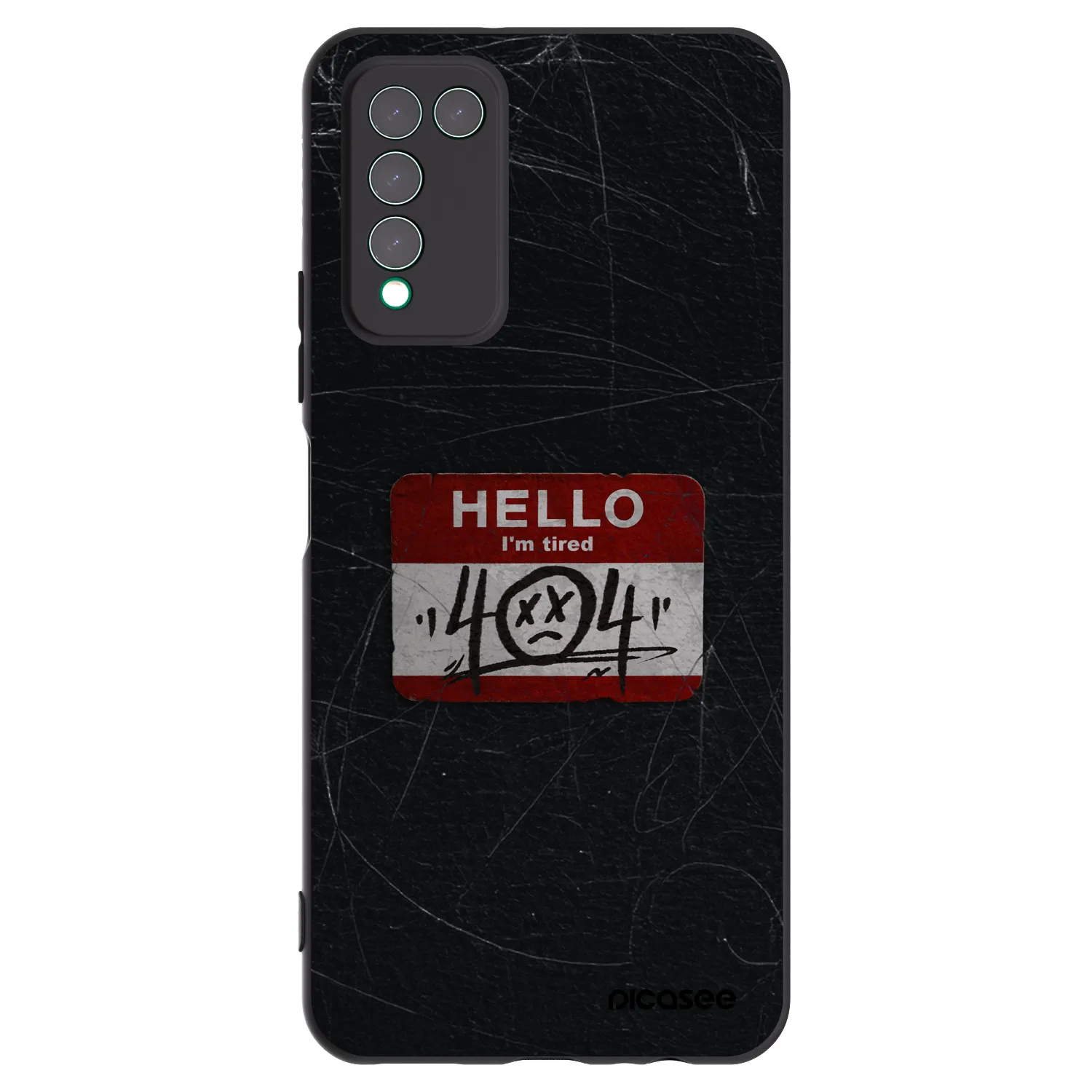 Picasee silikonski črni ovitek za Honor 10X Lite - HELLO 404