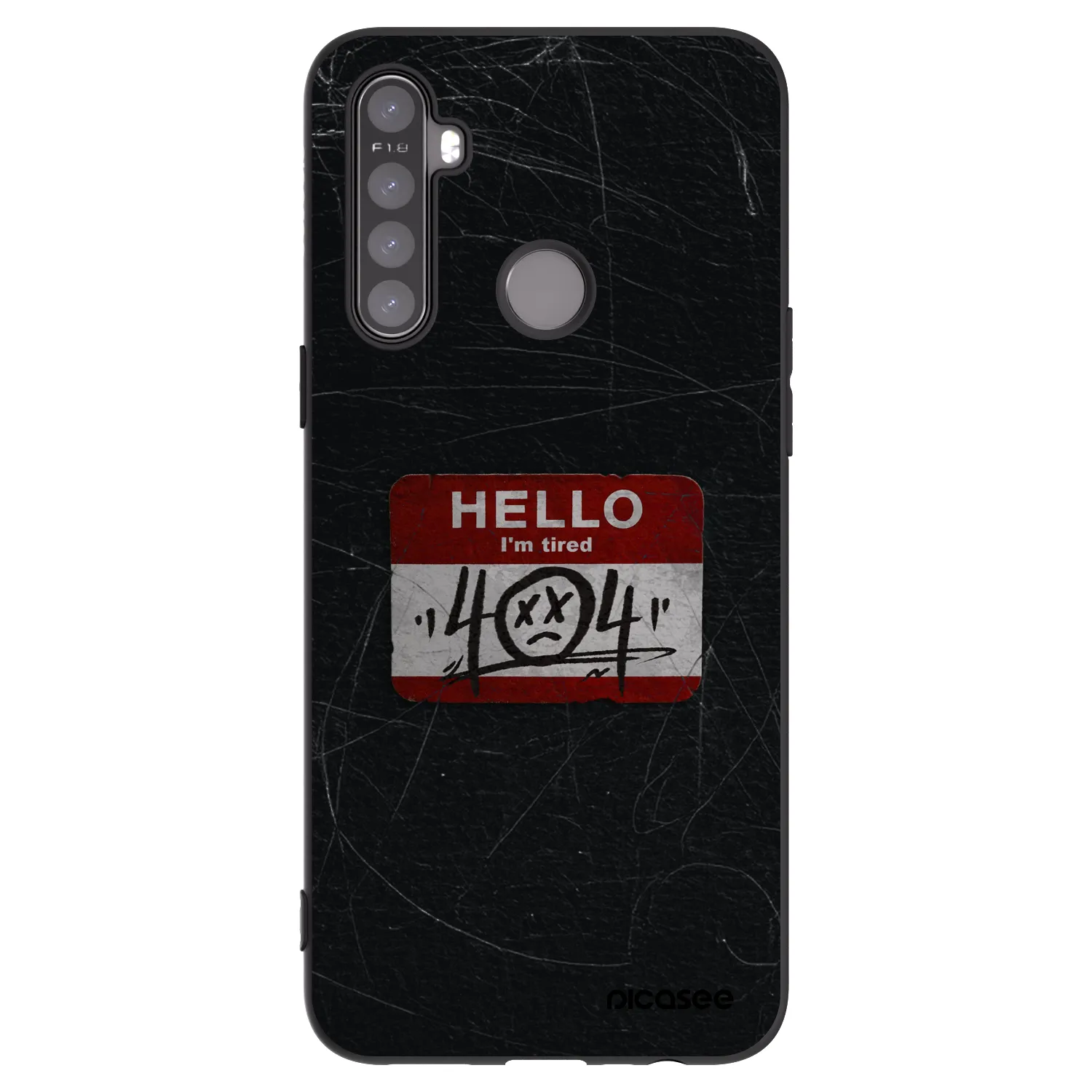 Picasee silikonski črni ovitek za Realme 6i - HELLO 404