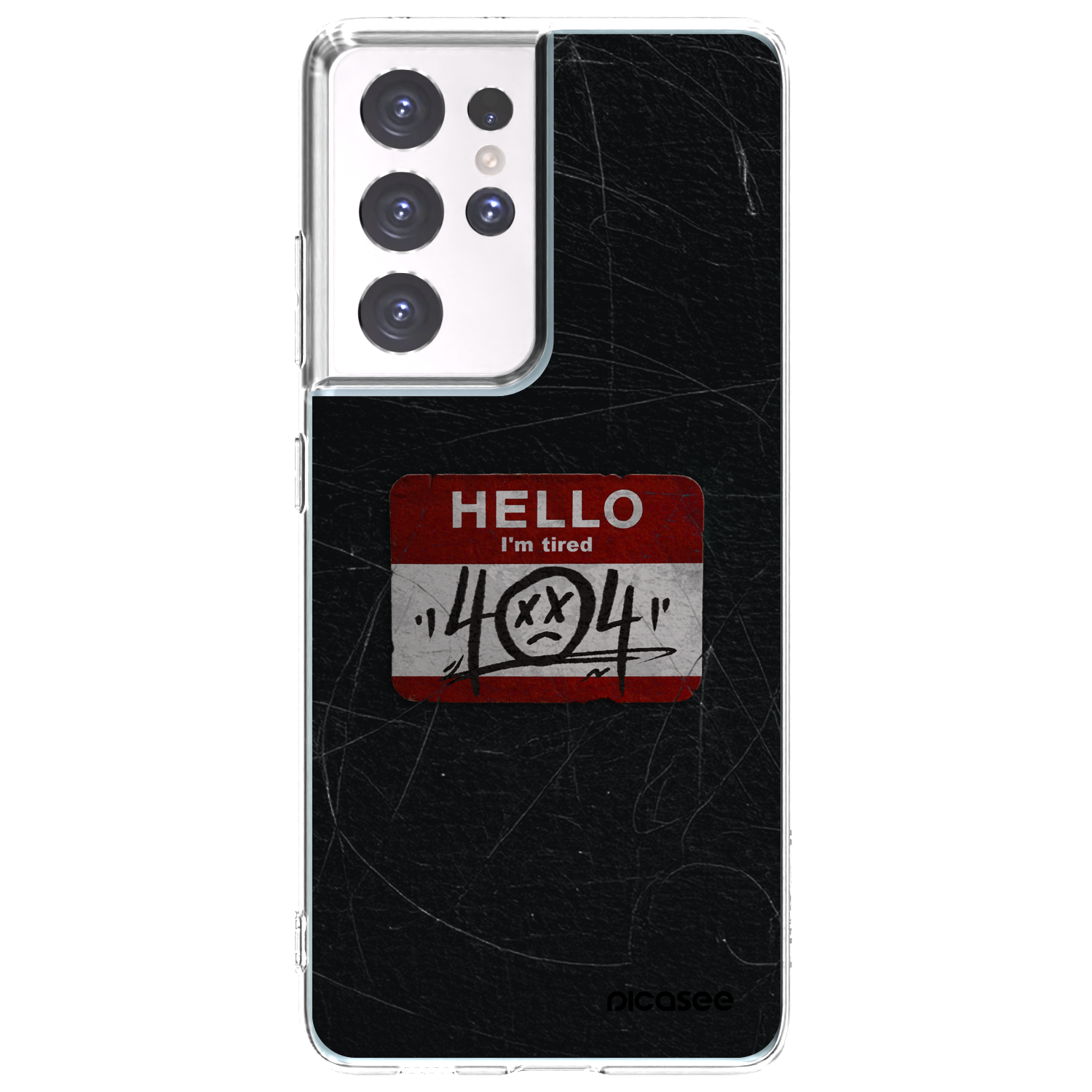 Picasee silikonski prozorni ovitek za Samsung Galaxy S21 Ultra 5G G998B - HELLO 404