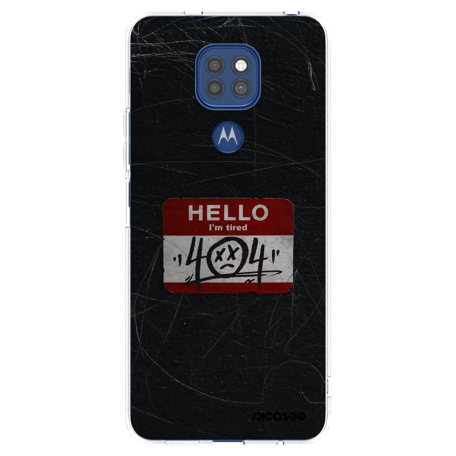 Picasee silikonski prozorni ovitek za Motorola Moto G9 Play - HELLO 404