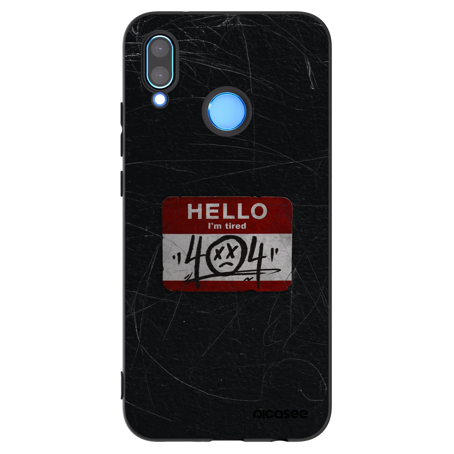 Picasee silikonski črni ovitek za Huawei P20 Lite - HELLO 404