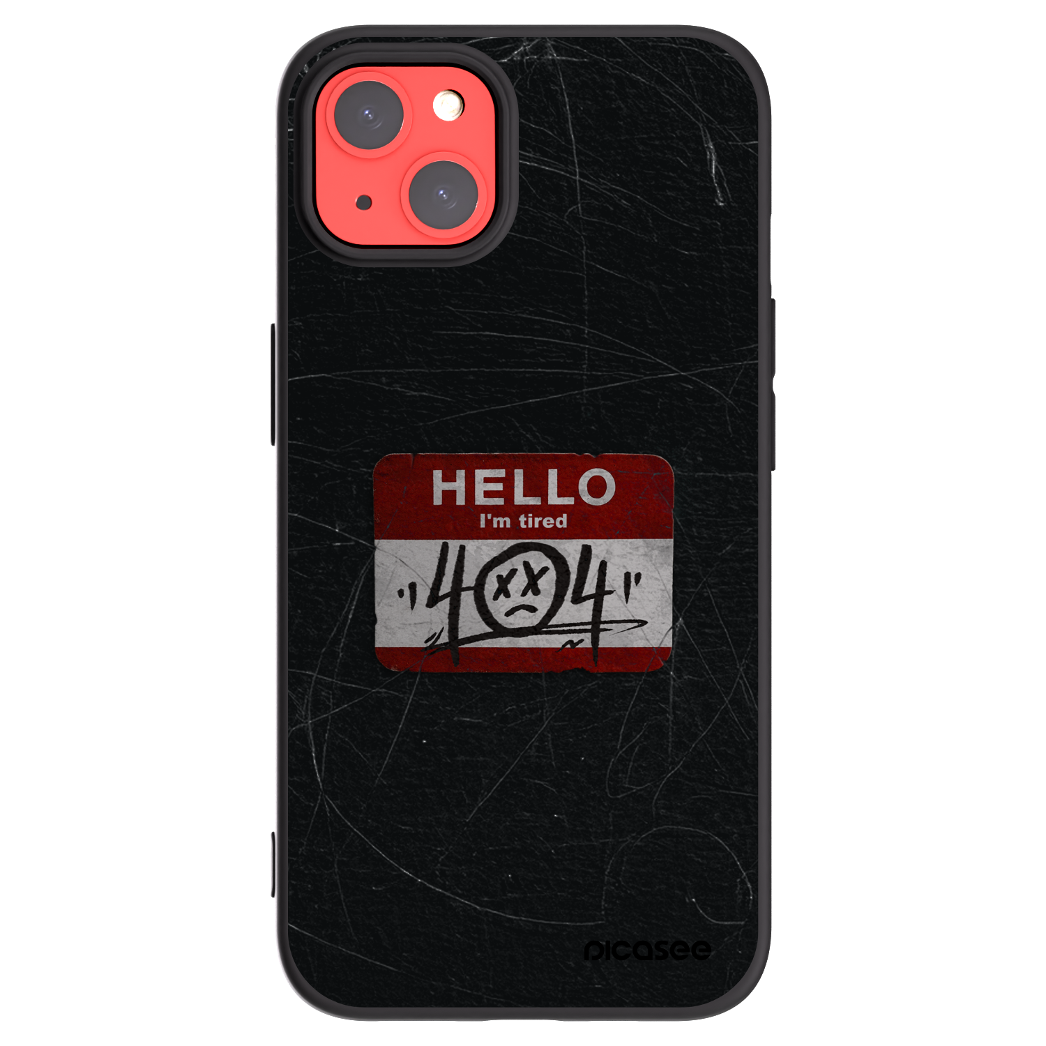 Picasee silikonski črni ovitek za Apple iPhone 13 - HELLO 404