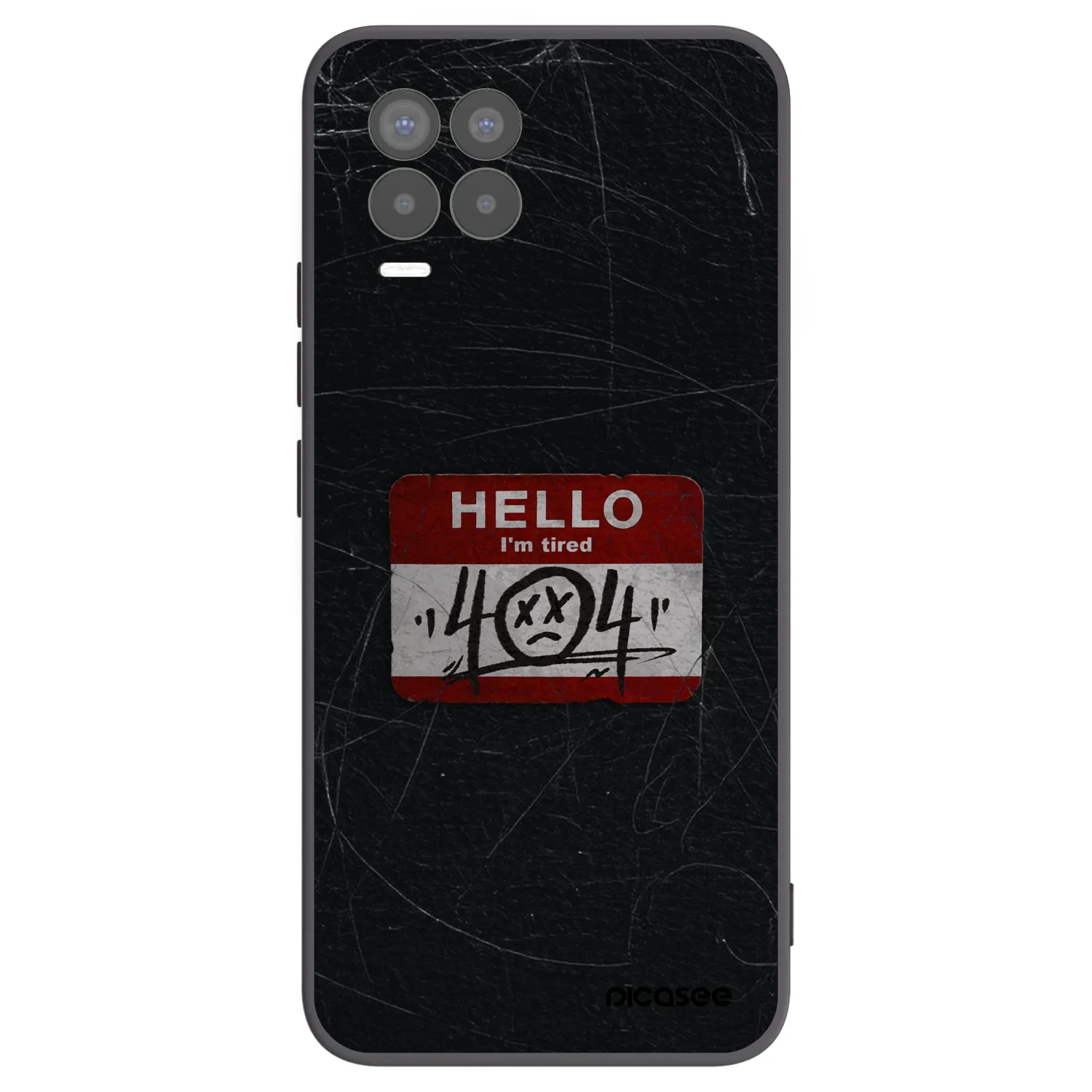 Picasee silikonski črni ovitek za Realme 8 4G - HELLO 404