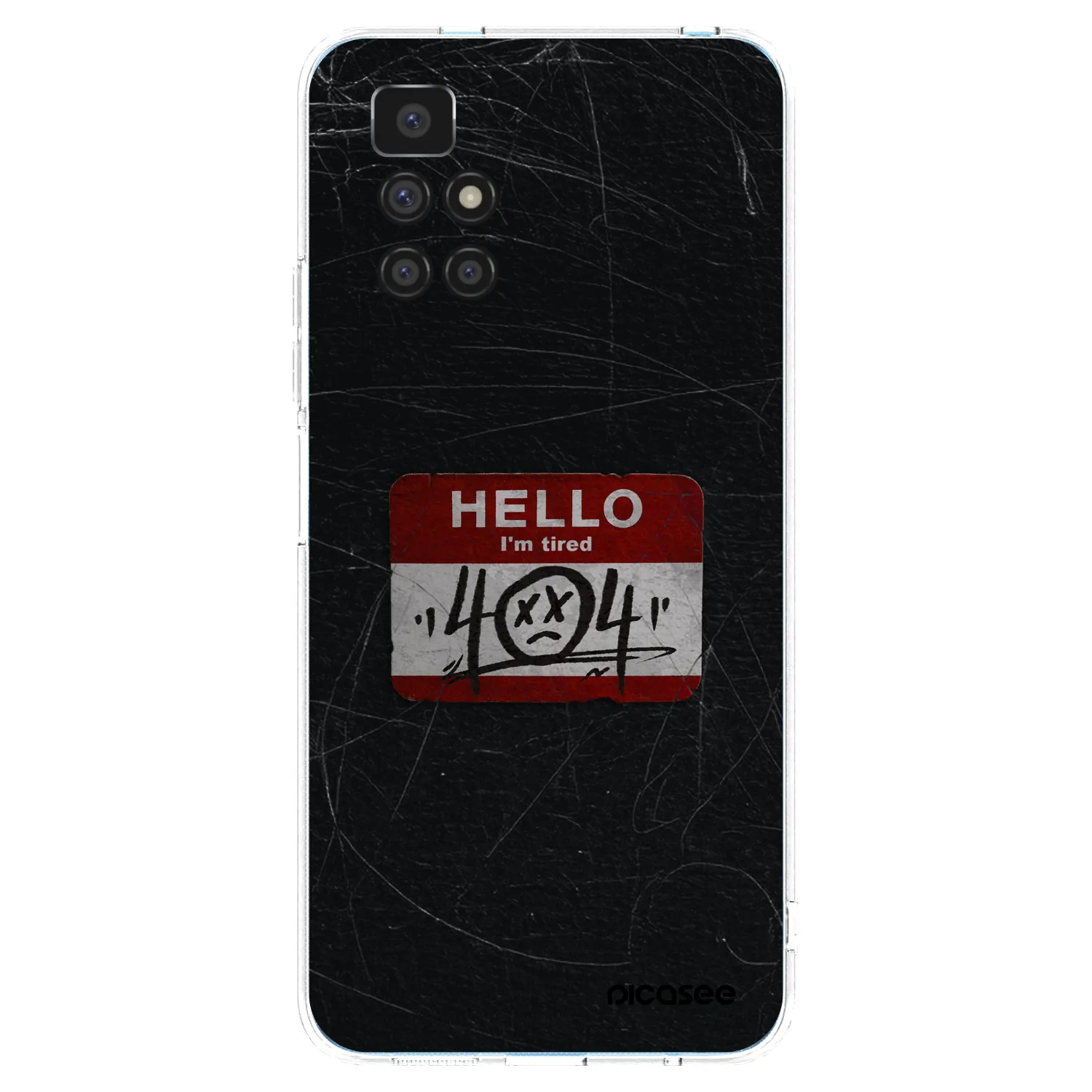 Picasee silikonski prozorni ovitek za Xiaomi Redmi 10 - HELLO 404