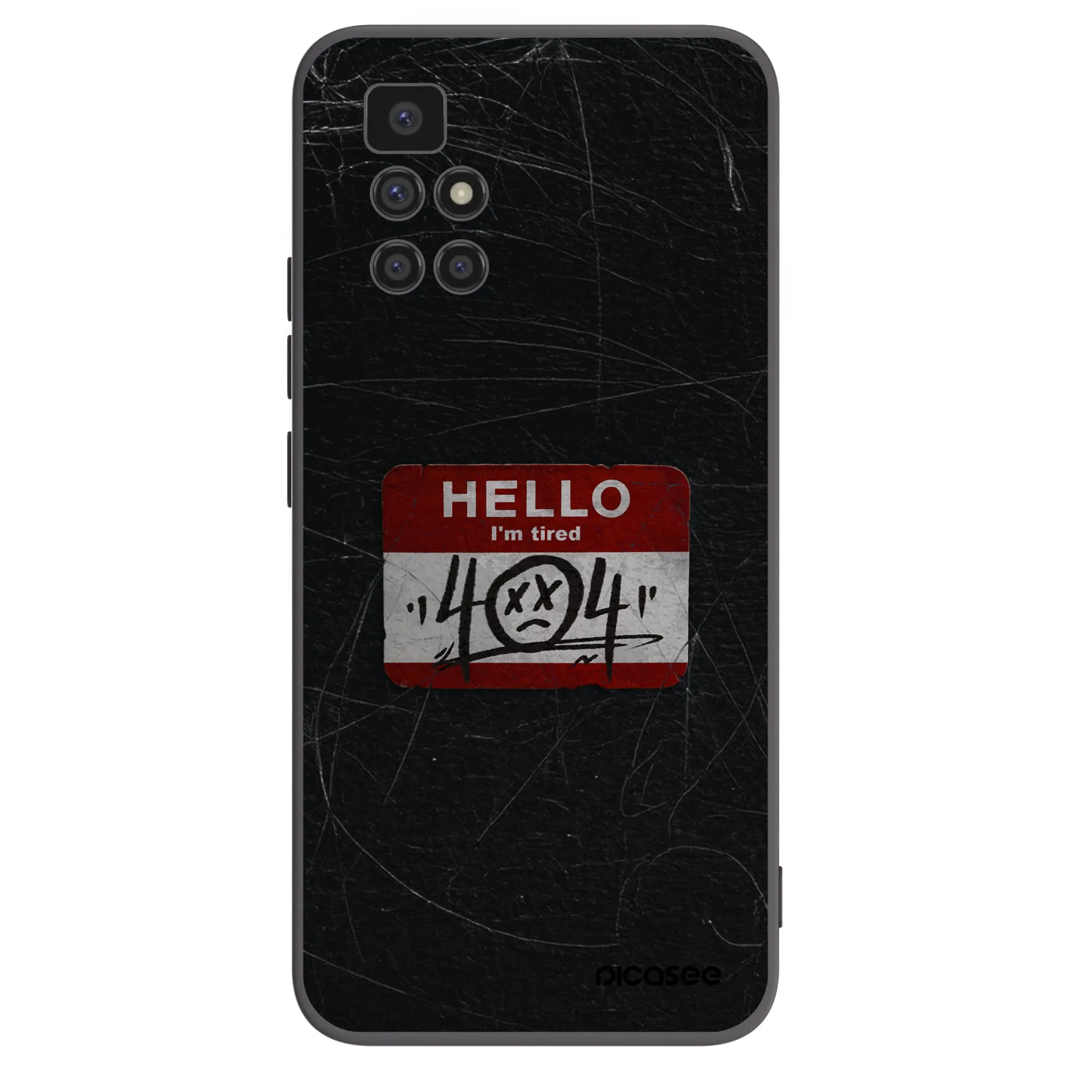 Picasee silikonski črni ovitek za Xiaomi Redmi 10 - HELLO 404