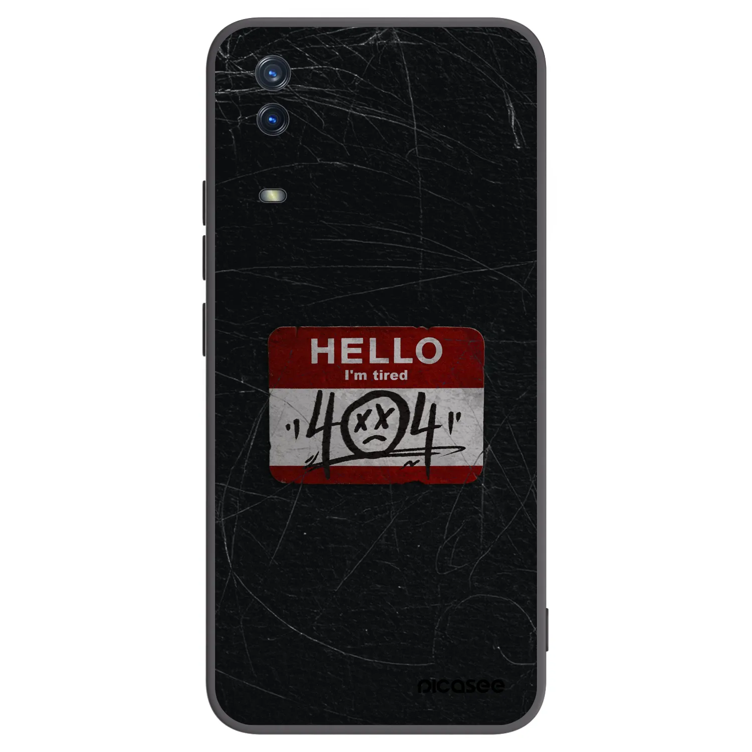 Picasee silikonski črni ovitek za Vivo Y11s - HELLO 404