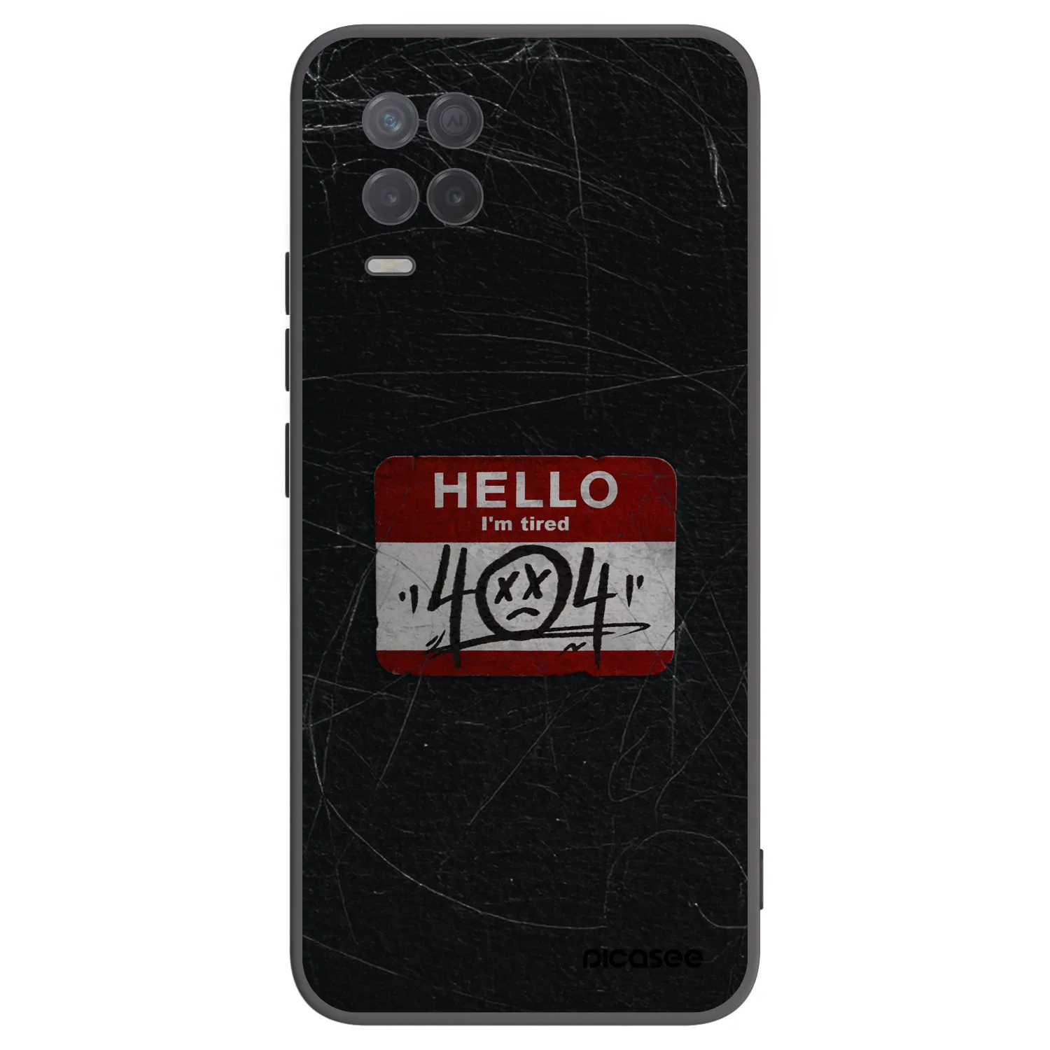 Picasee silikonski črni ovitek za Realme 8 5G - HELLO 404