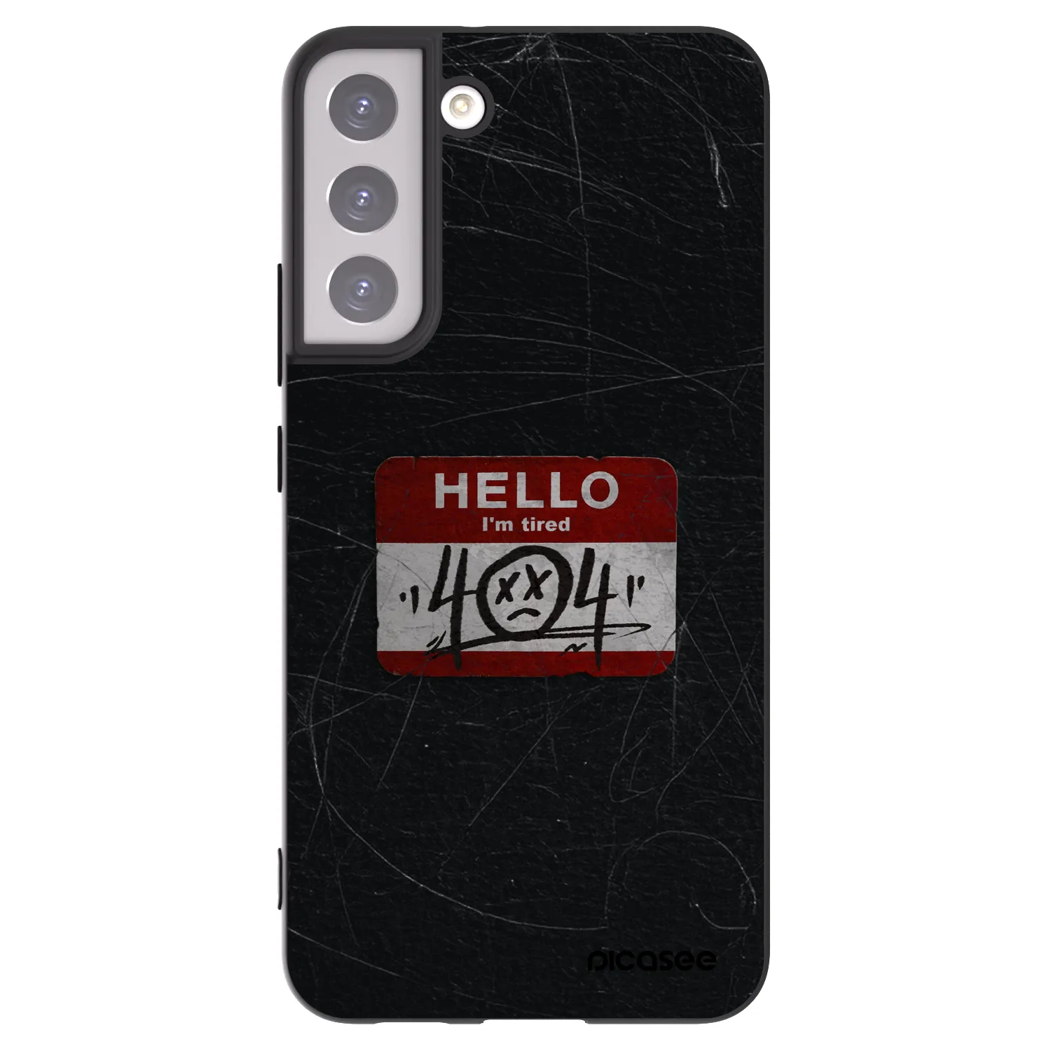 Picasee silikonski črni ovitek za Samsung Galaxy S22+ 5G - HELLO 404