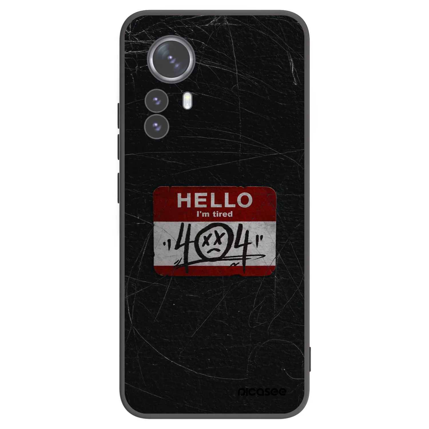 Picasee silikonski črni ovitek za Xiaomi 12 Pro - HELLO 404