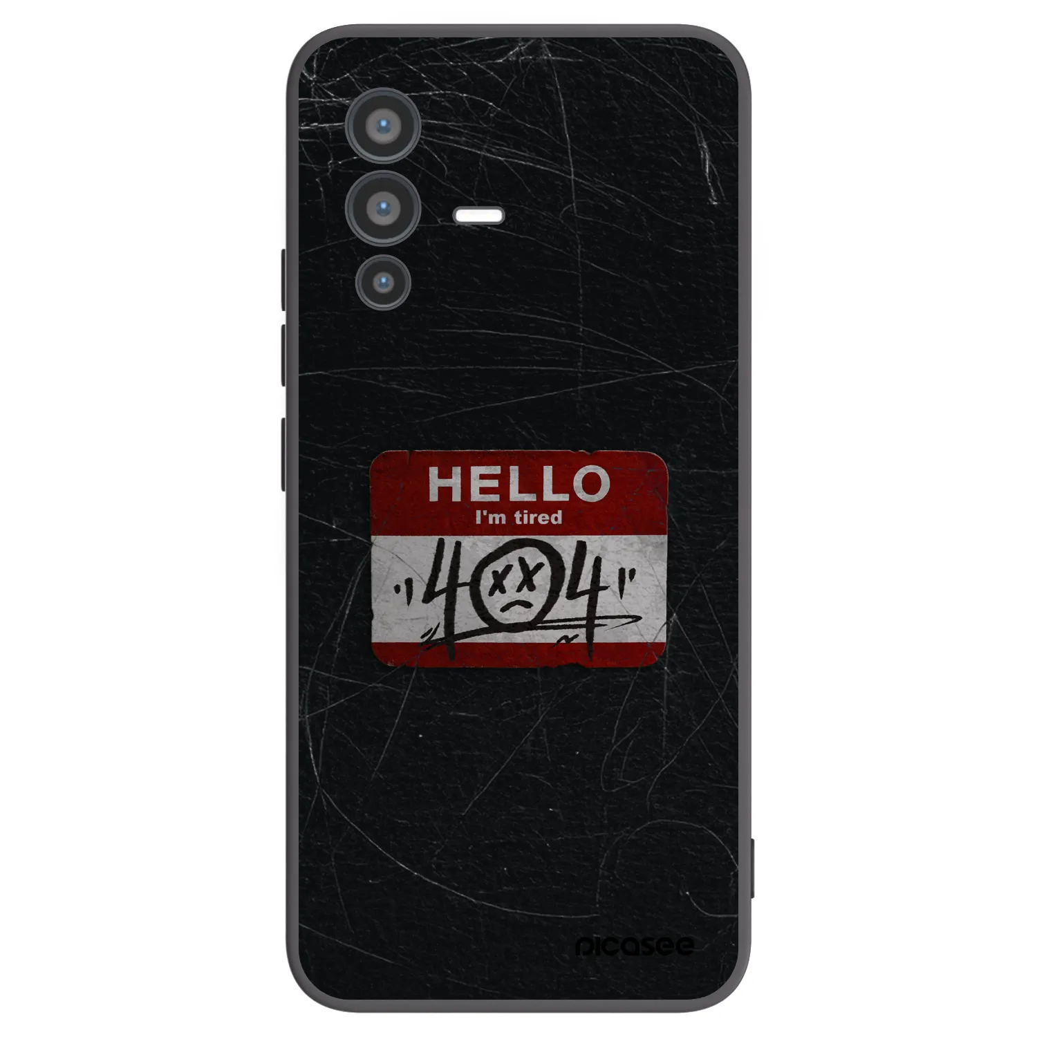 Picasee silikonski črni ovitek za Vivo V23 5G - HELLO 404