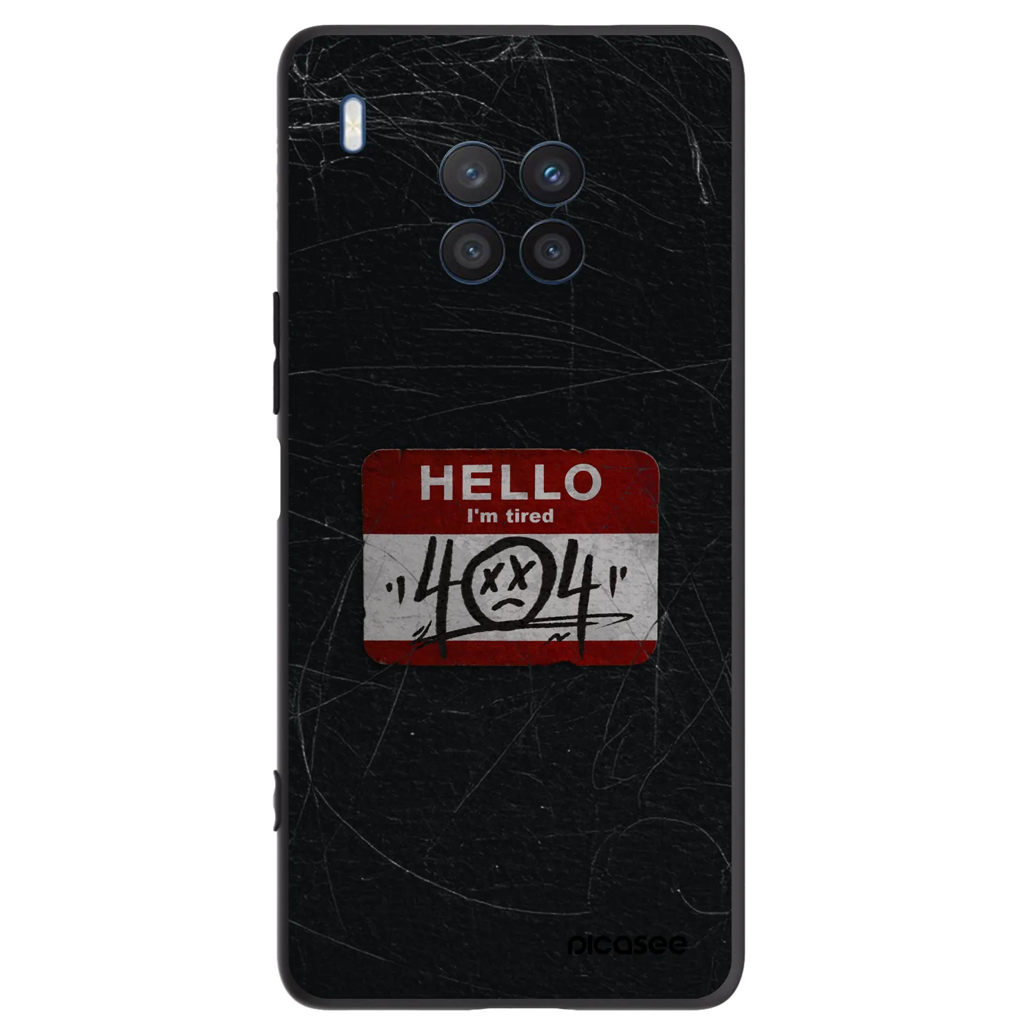 Picasee silikonski črni ovitek za Honor 50 Lite - HELLO 404
