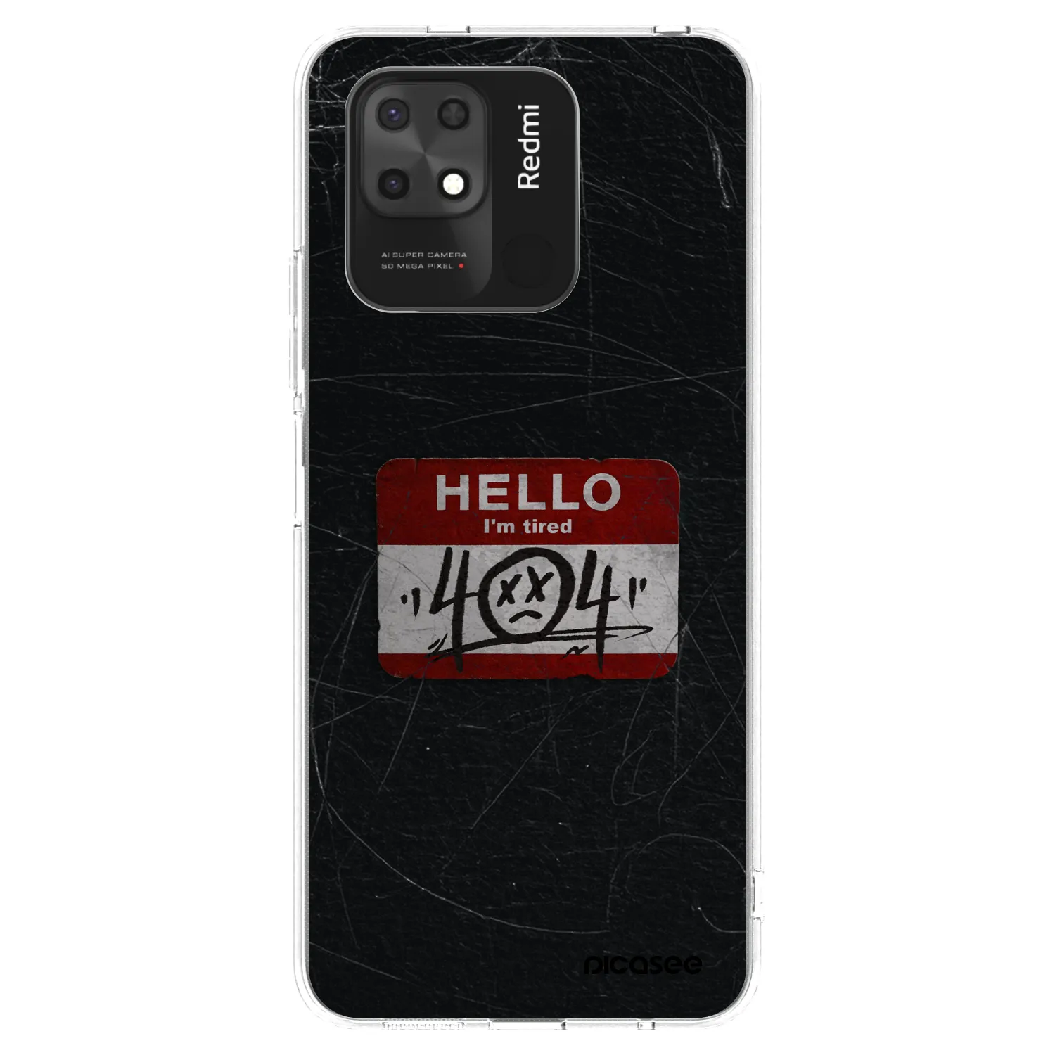 Picasee silikonski prozorni ovitek za Xiaomi Redmi 10C - HELLO 404