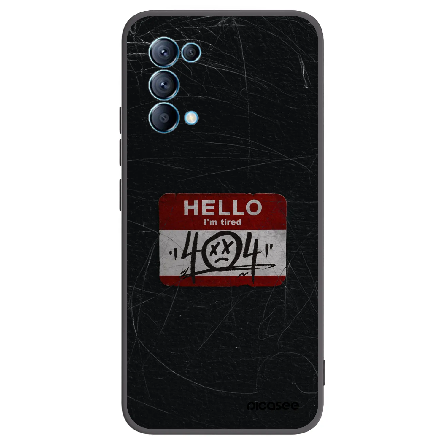 Picasee silikonski črni ovitek za OPPO Reno 5 5G - HELLO 404