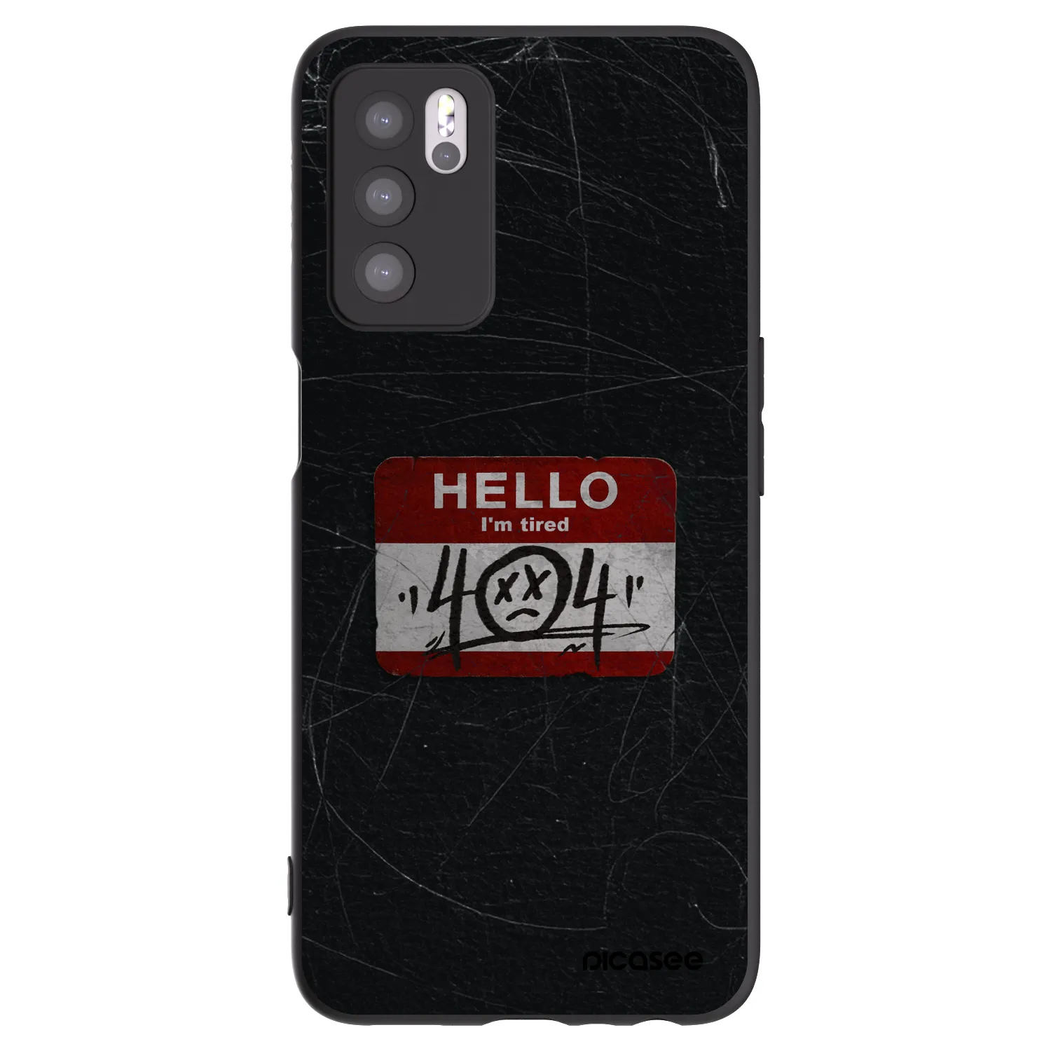 Picasee silikonski črni ovitek za OPPO A16s - HELLO 404