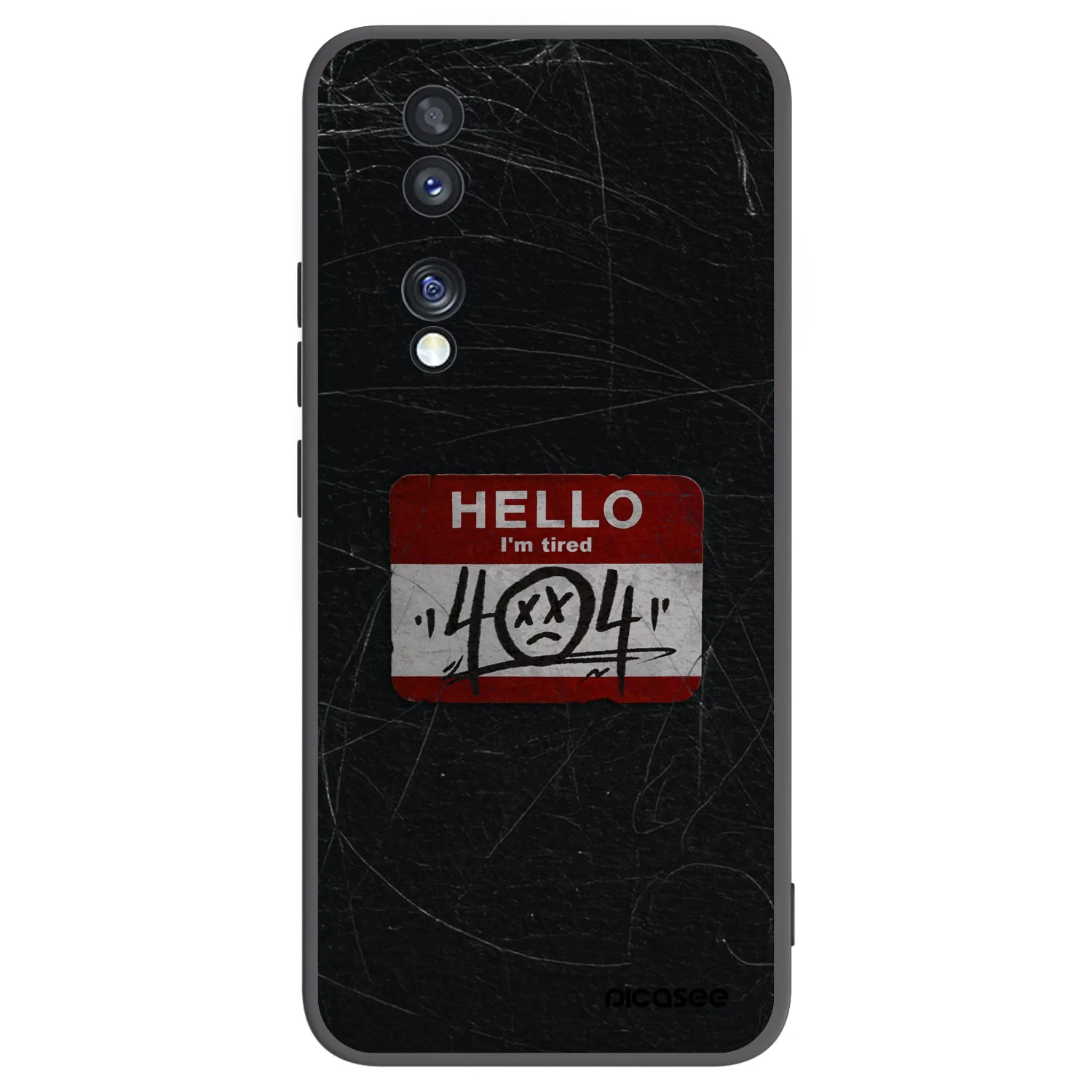 Picasee silikonski črni ovitek za Honor 70 - HELLO 404
