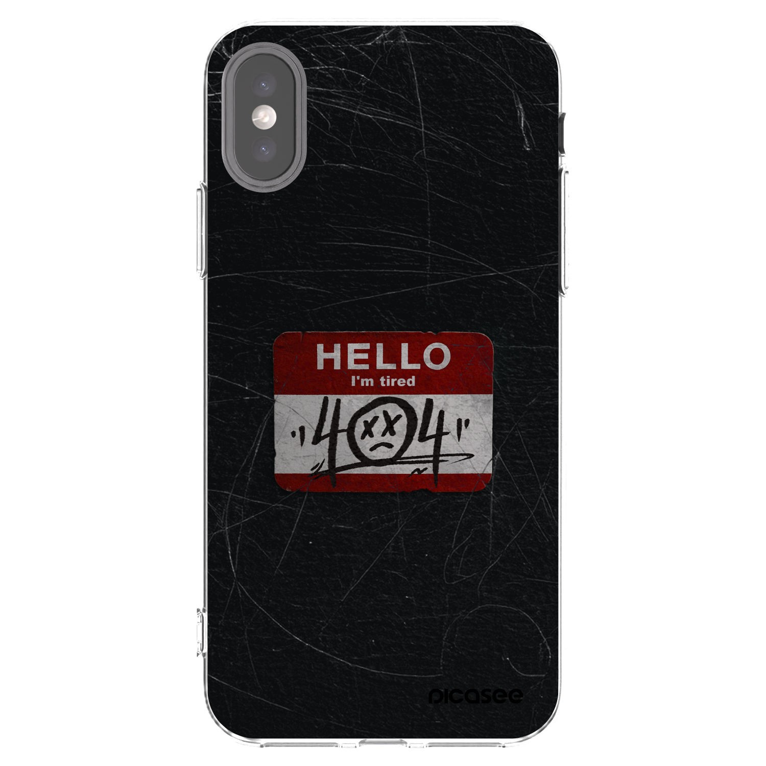 Picasee silikonski prozorni ovitek za Apple iPhone X/XS - HELLO 404