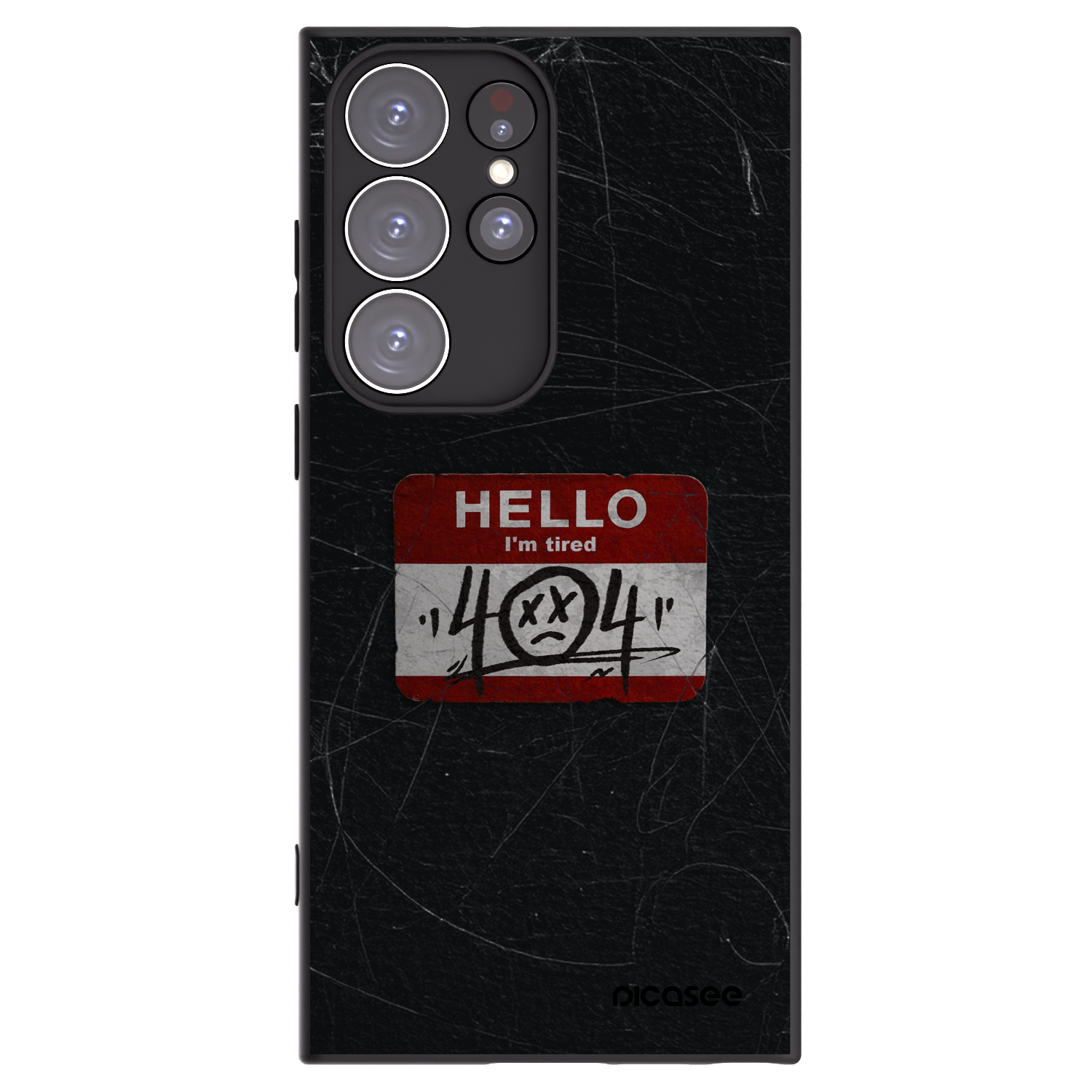 Picasee silikonski črni ovitek za Samsung Galaxy S23 Ultra 5G - HELLO 404