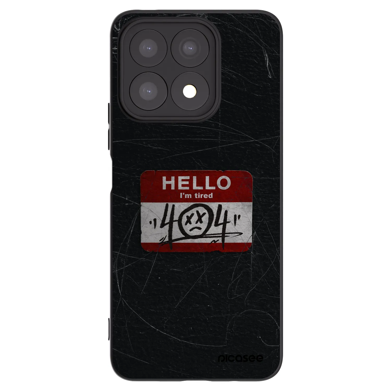 Picasee silikonski črni ovitek za Honor X8a - HELLO 404