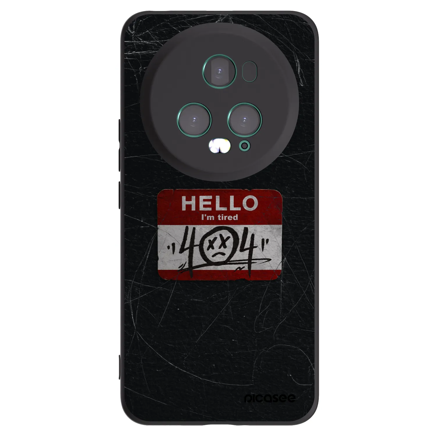 Picasee silikonski črni ovitek za Honor Magic5 Pro - HELLO 404