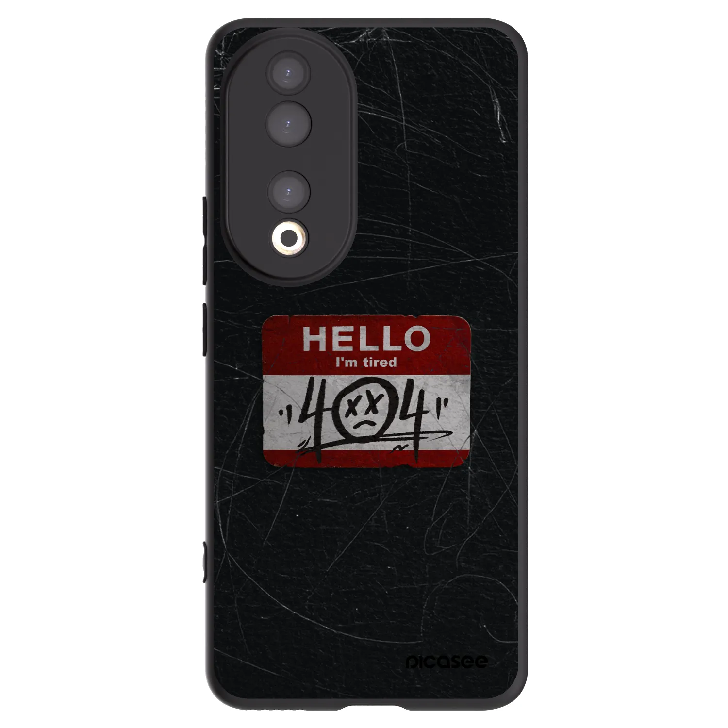 Picasee silikonski črni ovitek za Honor 90 5G - HELLO 404