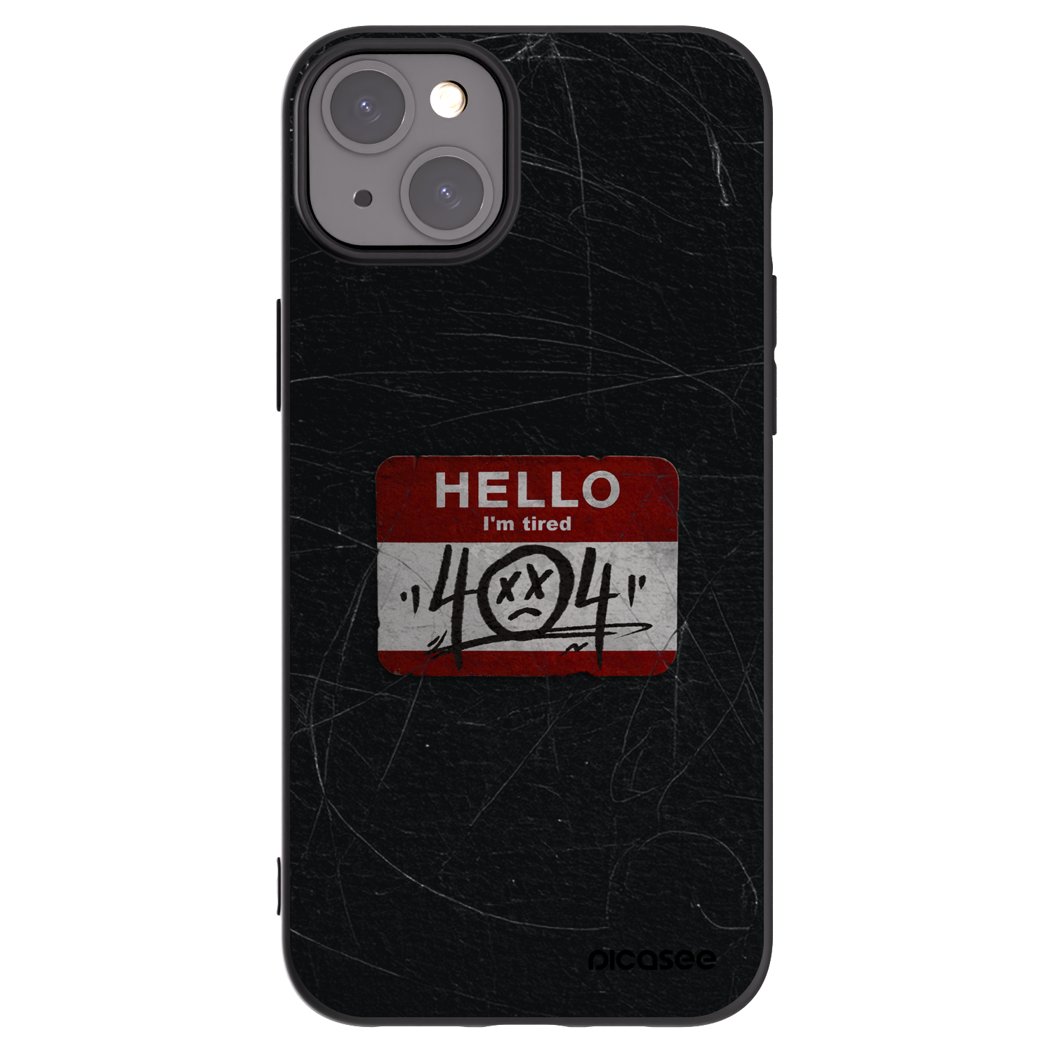 Picasee silikonski črni ovitek za Apple iPhone 15 Plus - HELLO 404