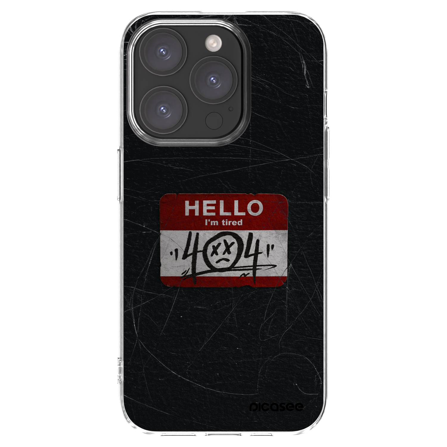 Picasee silikonski prozorni ovitek za Apple iPhone 15 Pro - HELLO 404