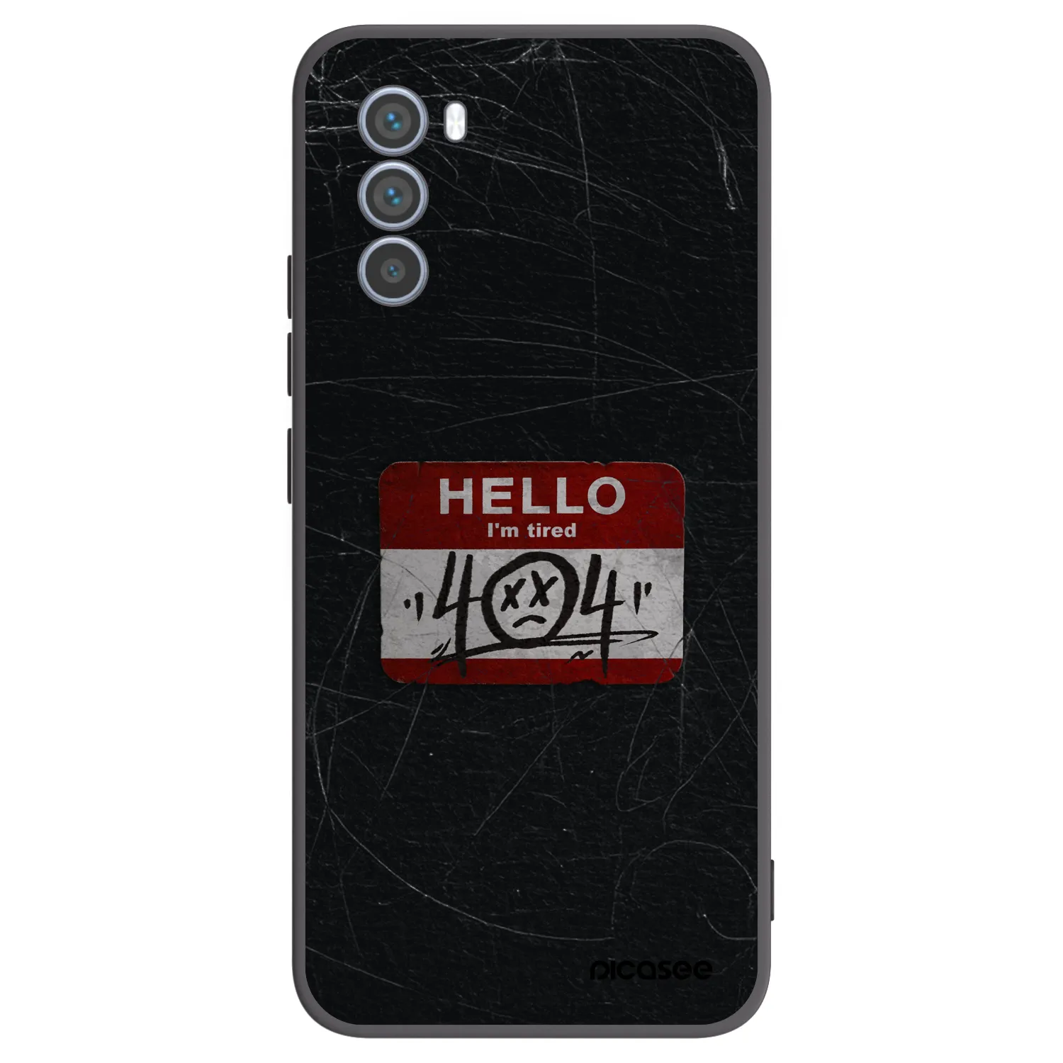 Picasee silikonski črni ovitek za Motorola Moto G62 - HELLO 404