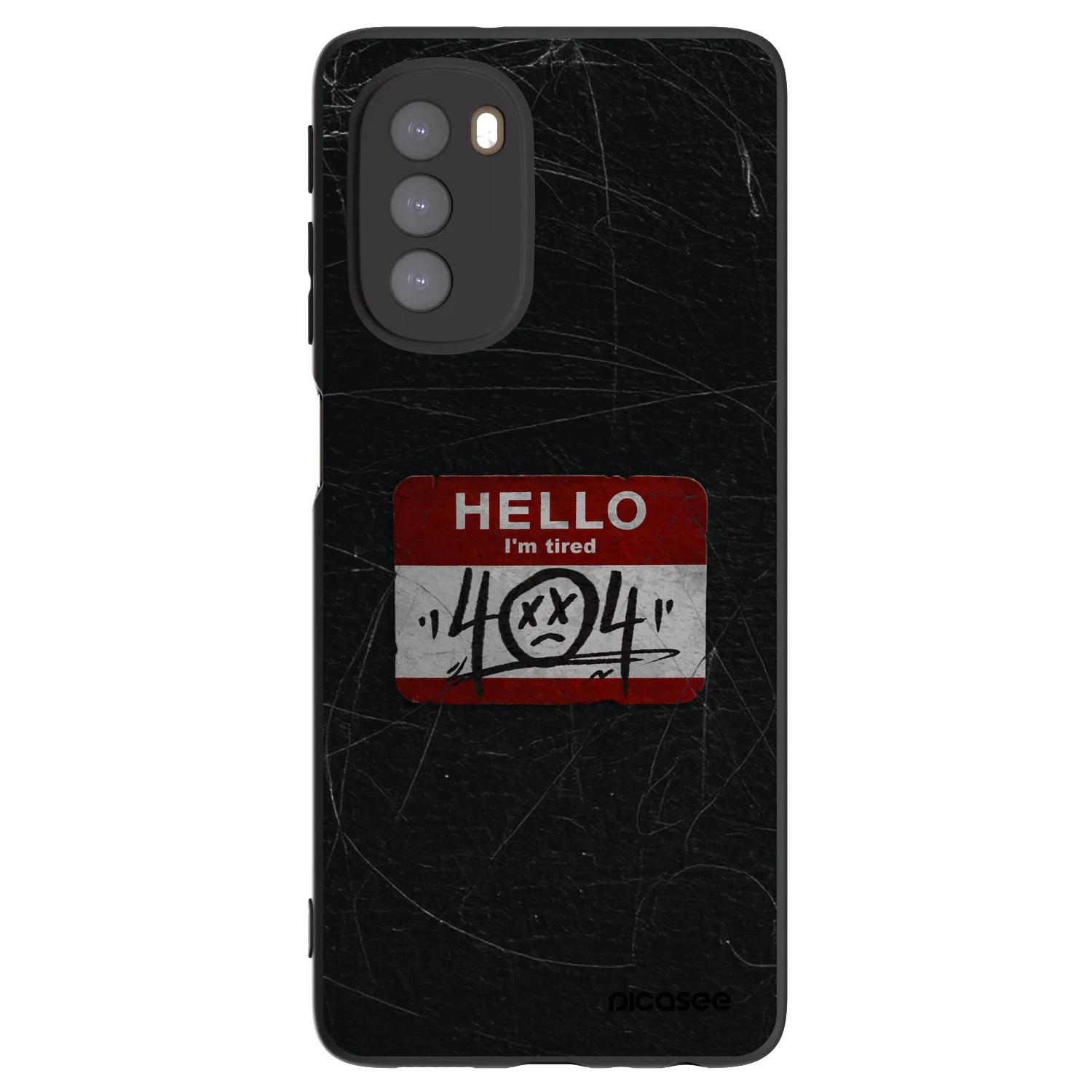 Picasee silikonski črni ovitek za Motorola Moto G51 - HELLO 404