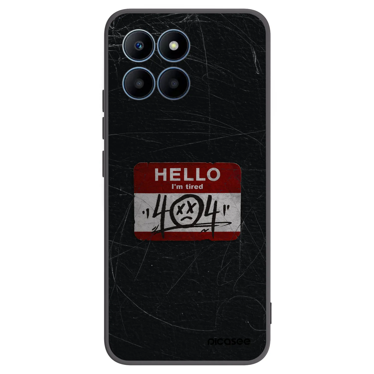 Picasee silikonski črni ovitek za Honor 70 Lite - HELLO 404