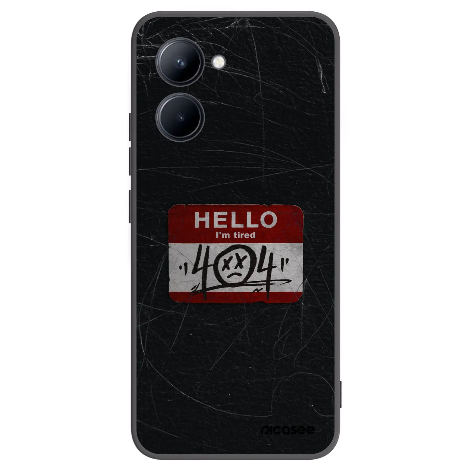 Picasee silikonski črni ovitek za Realme C33 (2023) - HELLO 404