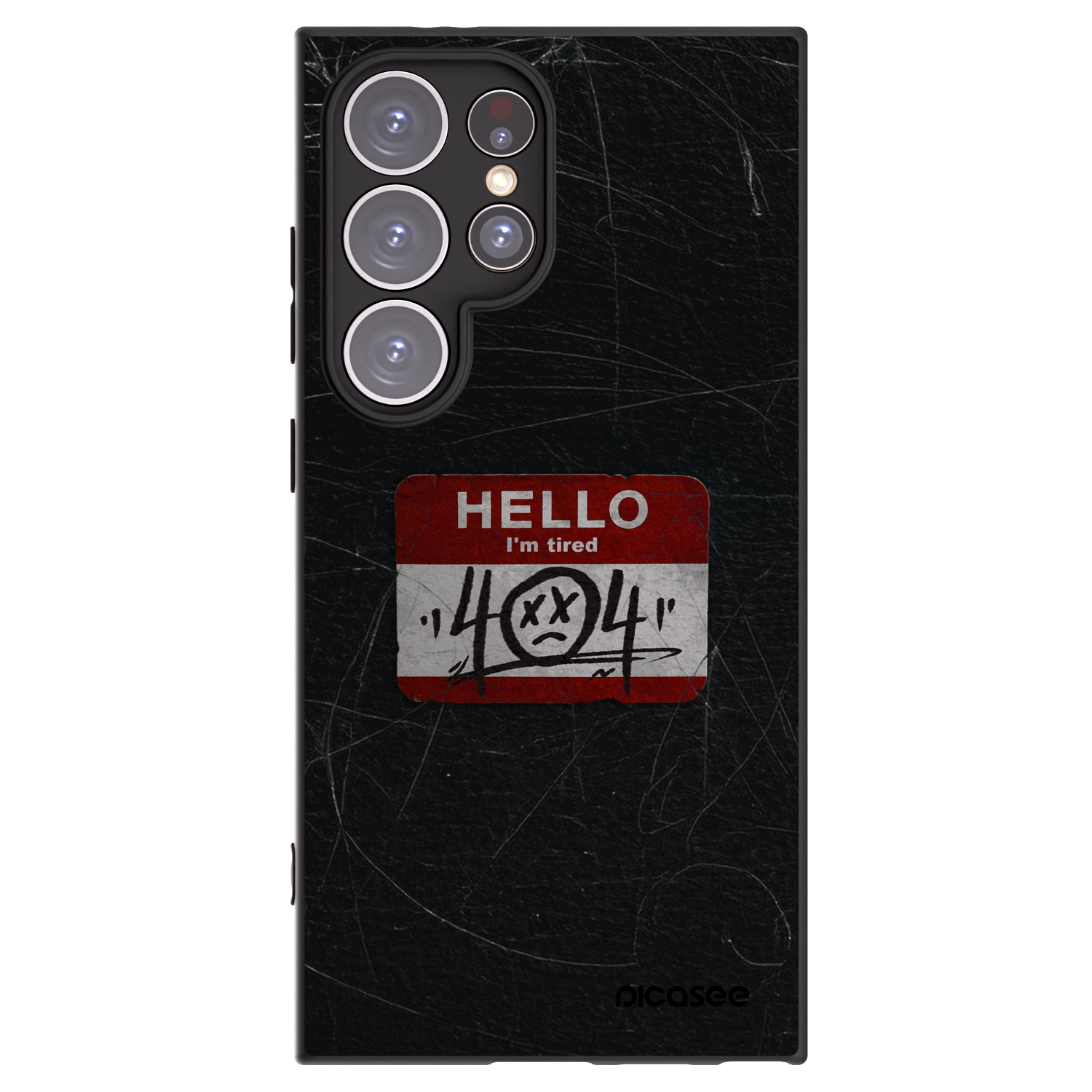 Picasee silikonski črni ovitek za Samsung Galaxy S24 Ultra S928B 5G - HELLO 404