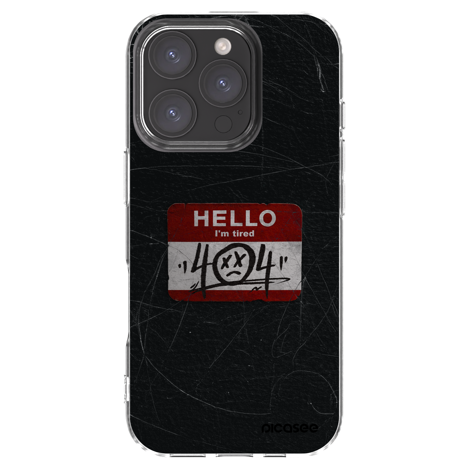 Picasee silikonski prozorni ovitek za Apple iPhone 16 Pro - HELLO 404