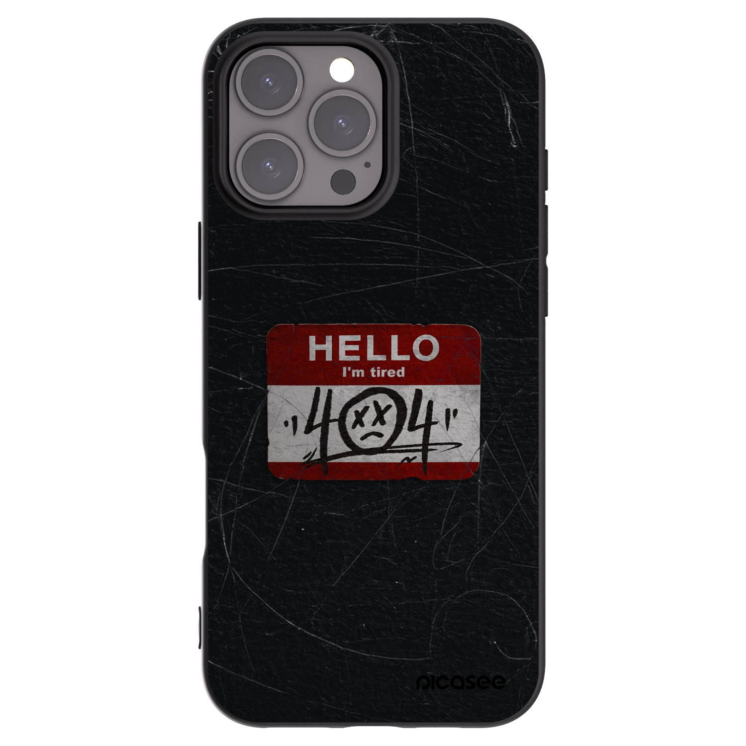 Picasee silikonski črni ovitek za Apple iPhone 16 Pro Max - HELLO 404