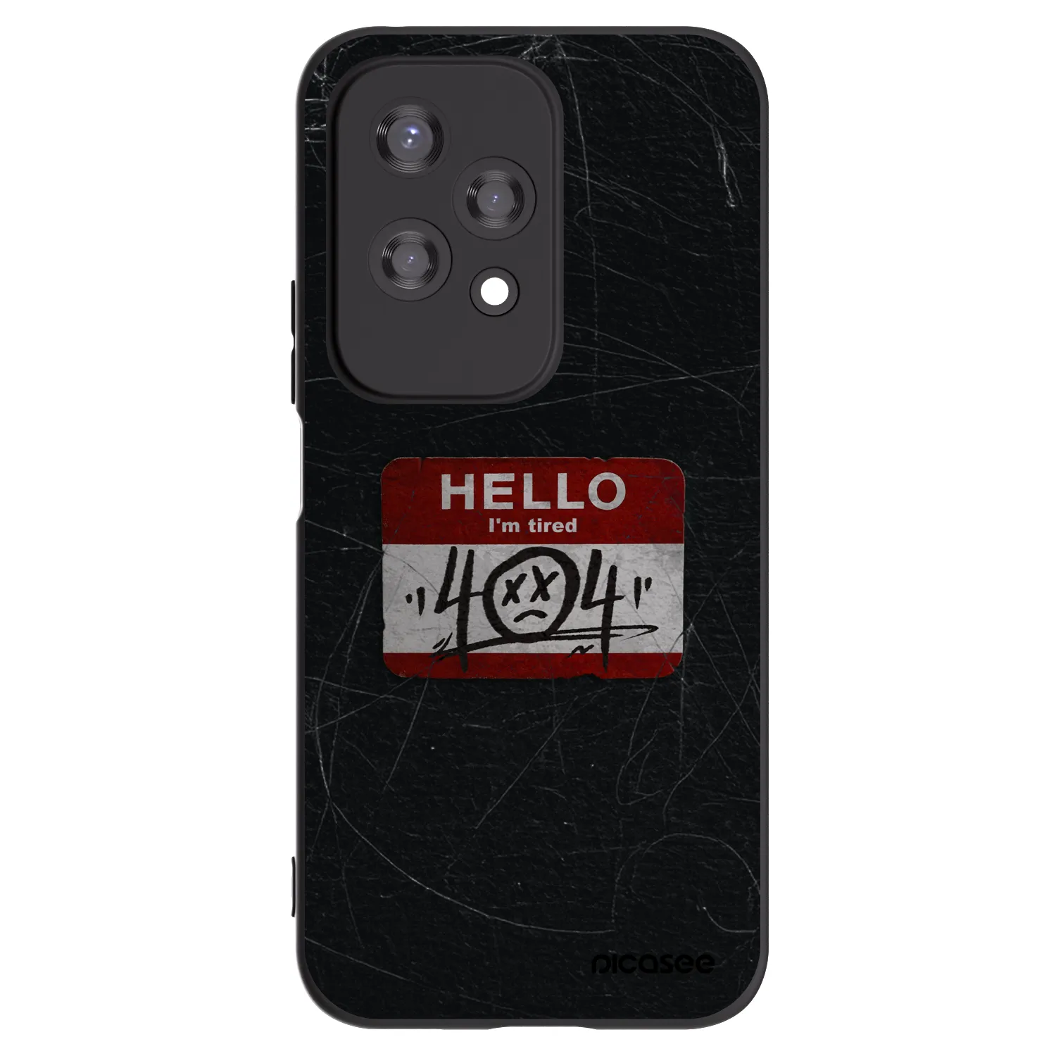 Picasee silikonski črni ovitek za Honor 200 Lite - HELLO 404