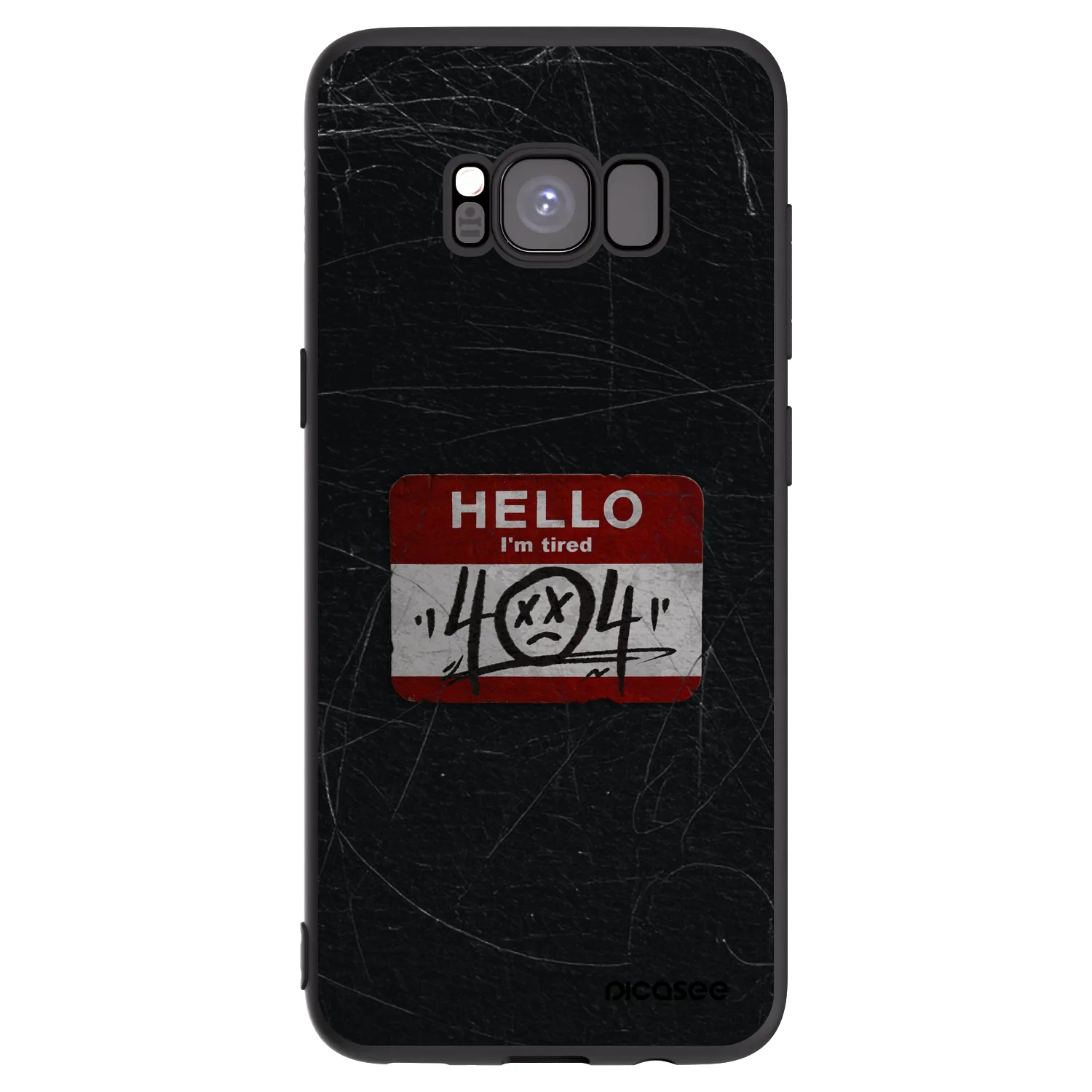 Picasee silikonski črni ovitek za Samsung Galaxy S8 G950F - HELLO 404