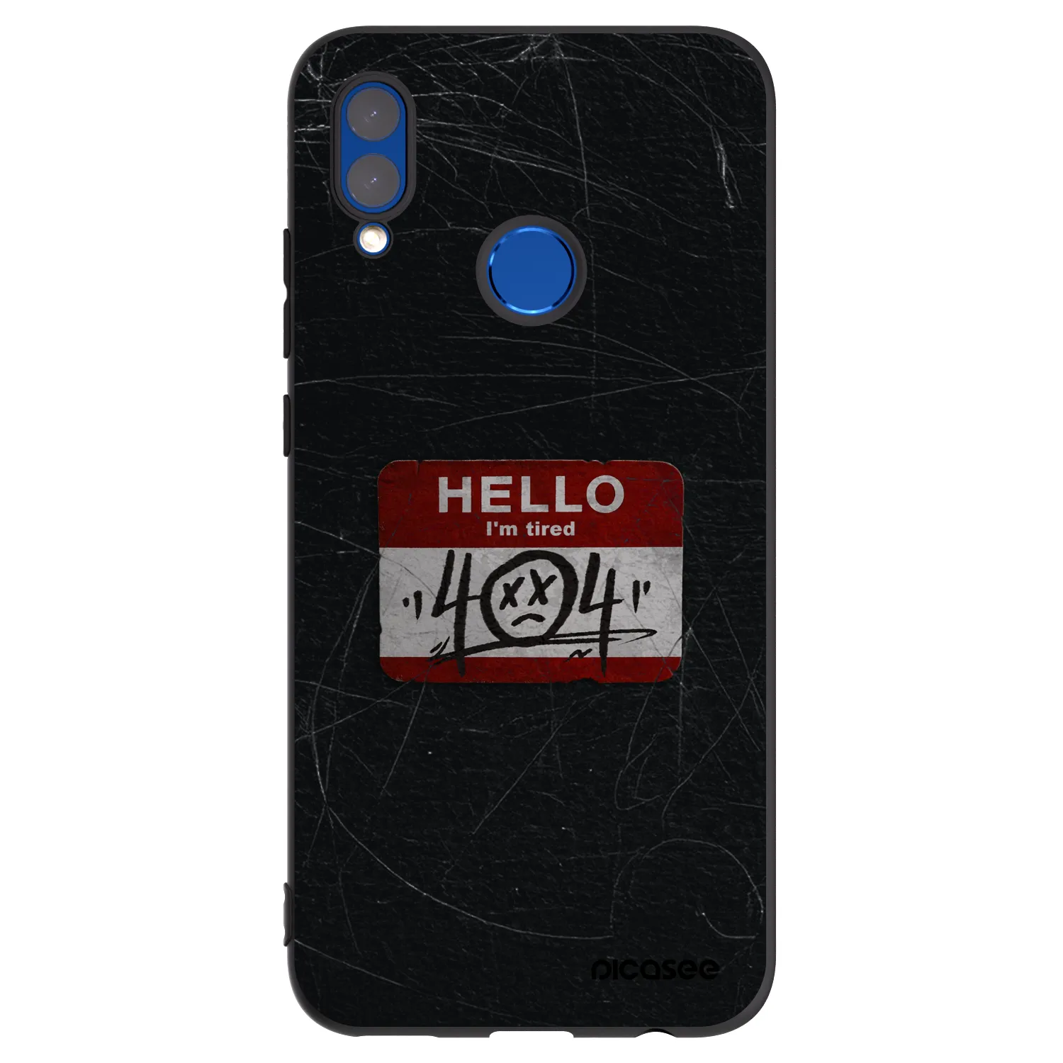 Picasee silikonski črni ovitek za Huawei P Smart 2019 - HELLO 404