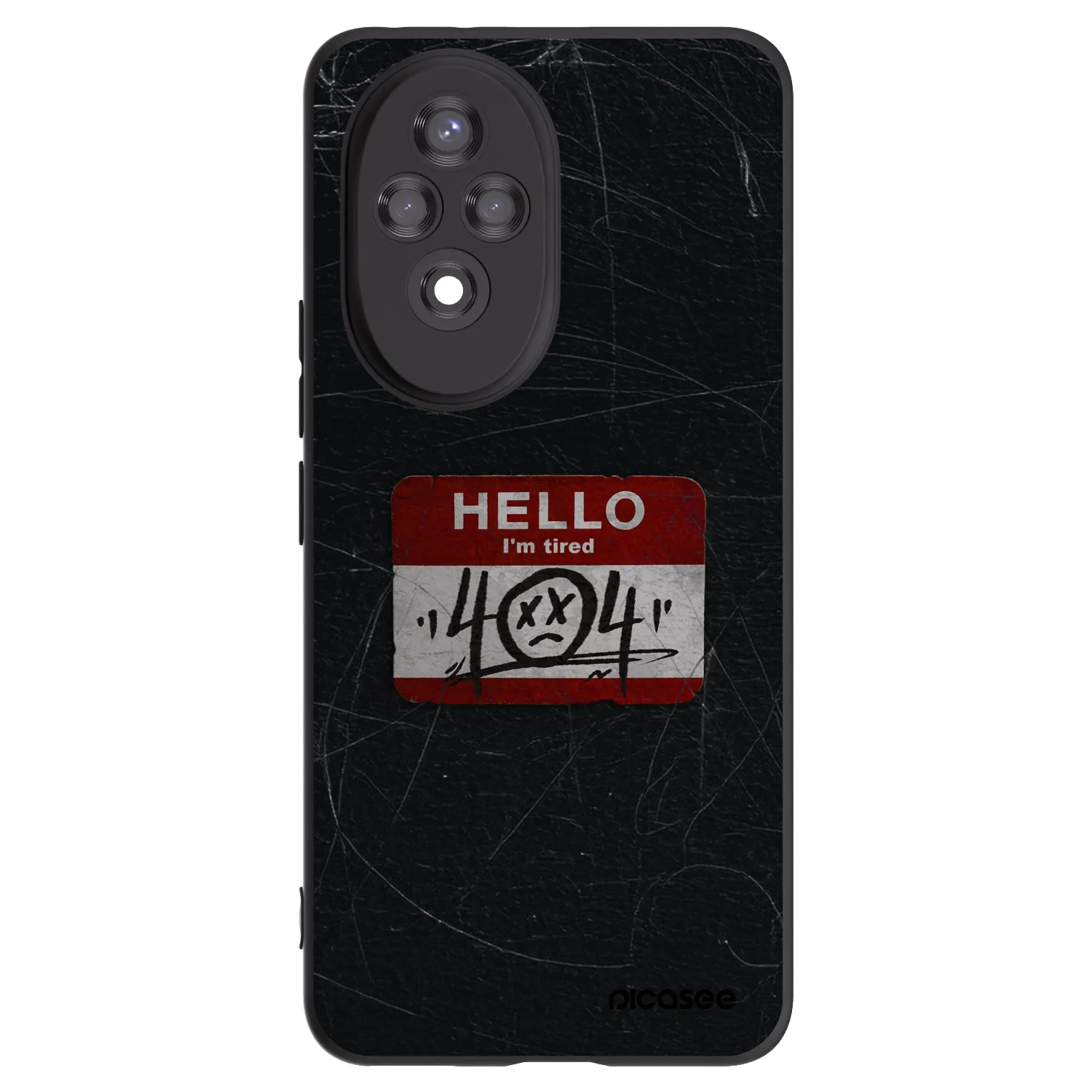 Picasee silikonski črni ovitek za Honor 200 5G - HELLO 404