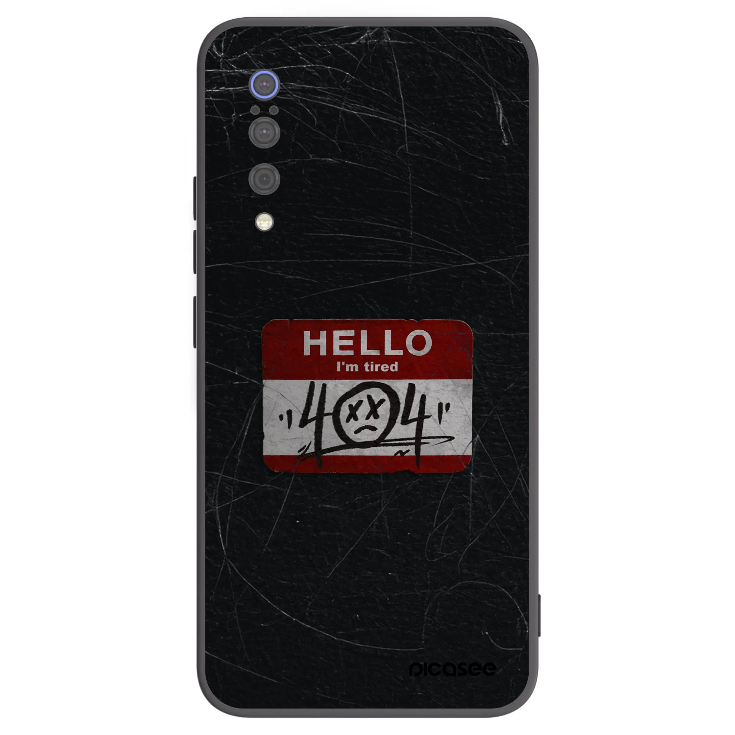 Picasee silikonski črni ovitek za Xiaomi Mi 9 - HELLO 404