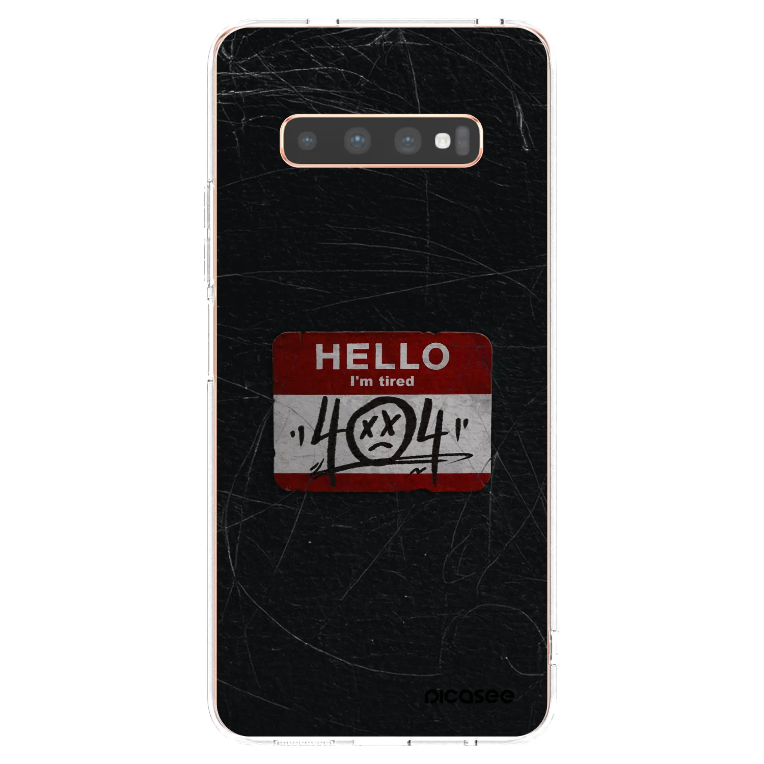 Picasee silikonski prozorni ovitek za Samsung Galaxy S10 Plus G975 - HELLO 404