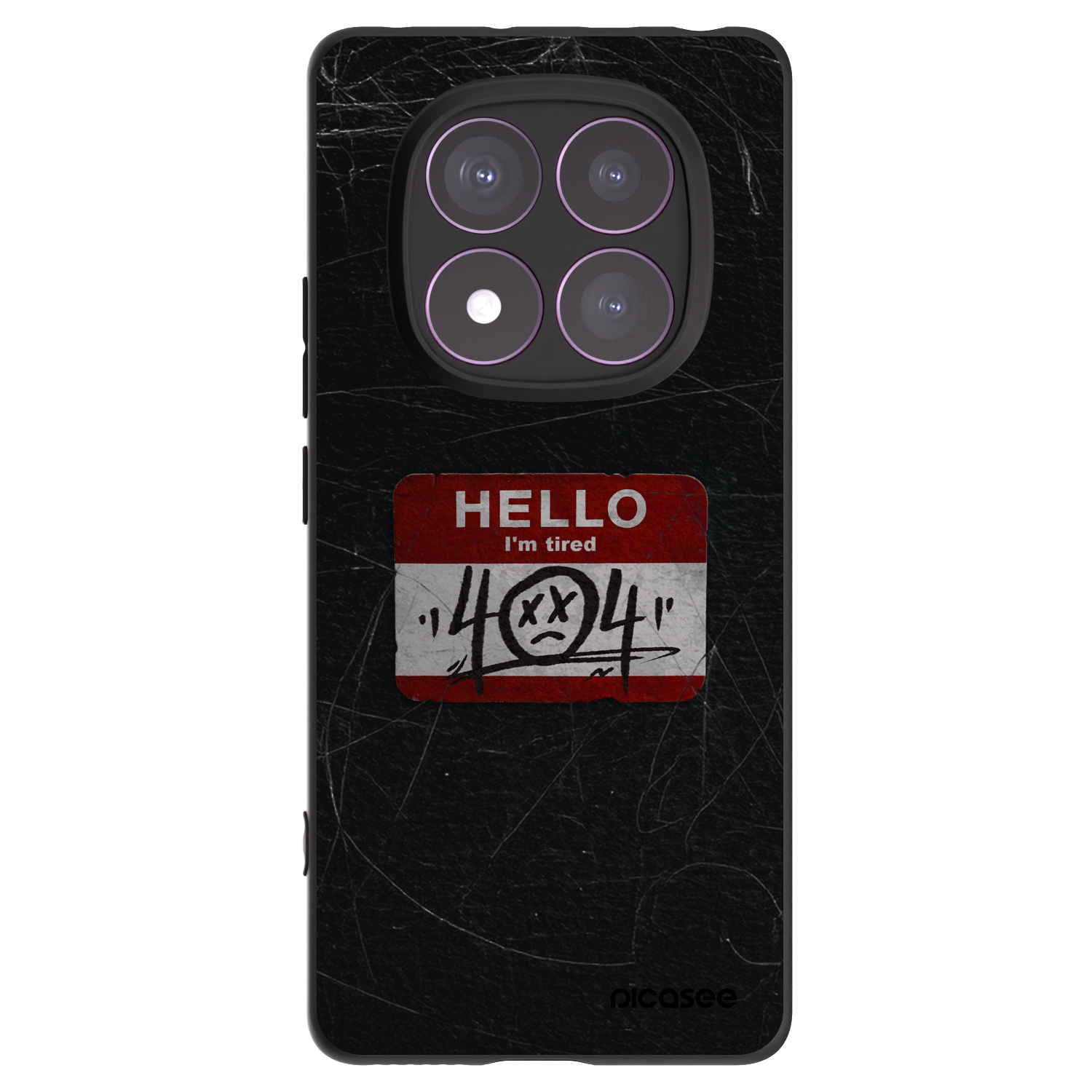 Picasee silikonski črni ovitek za Xiaomi Redmi Note 14 Pro 4G - HELLO 404