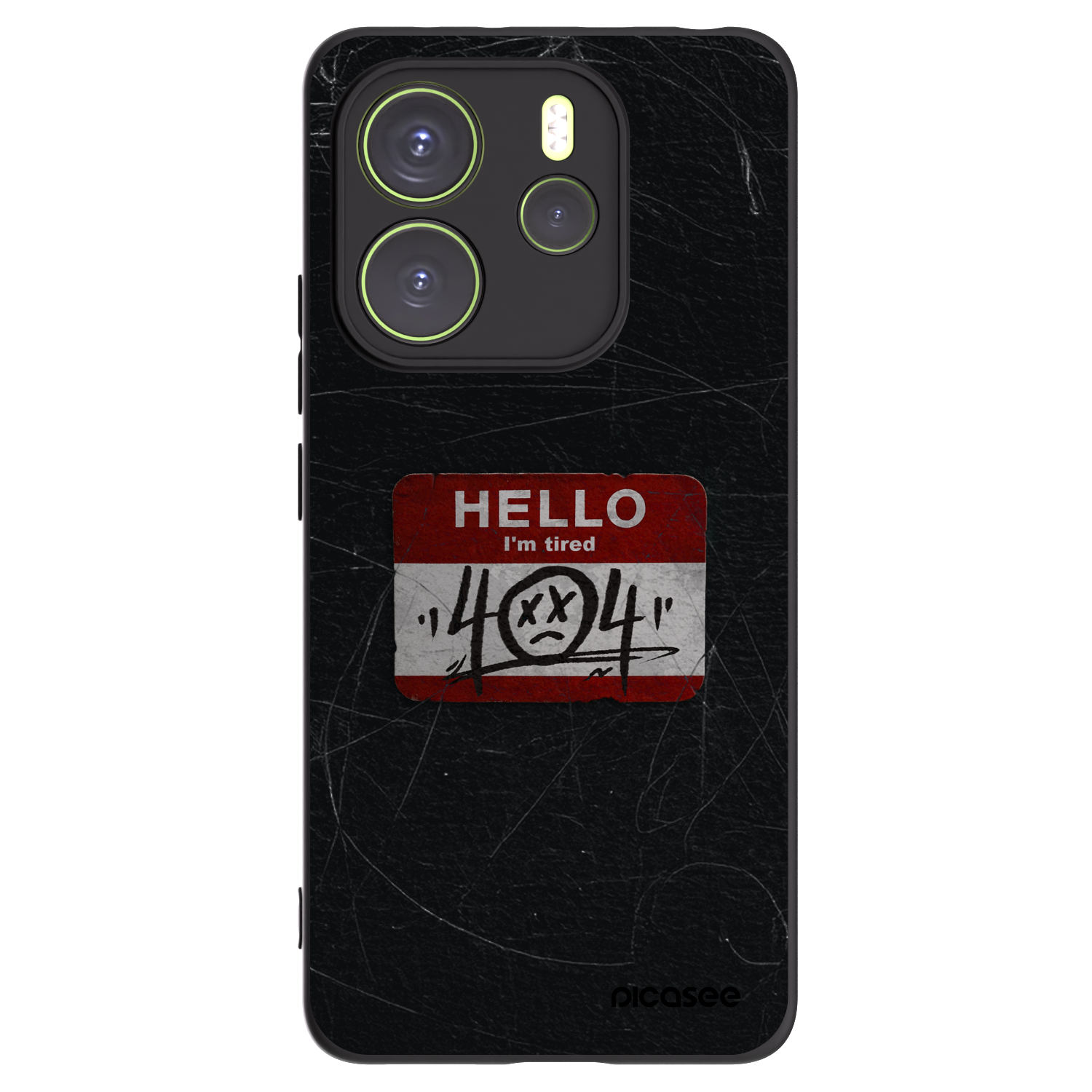 Picasee silikonski črni ovitek za Xiaomi Redmi Note 14 4G - HELLO 404